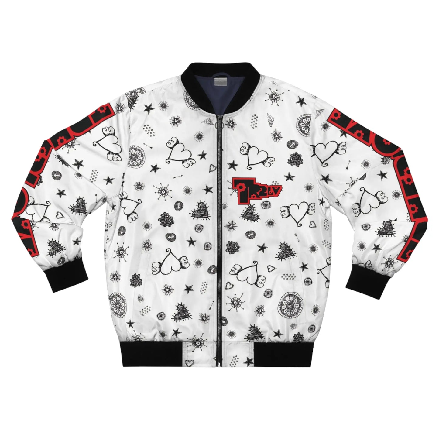 NLB VINTAGE "TRUE2" ×LOVE× Men's Bomber Jacket (AOP) Printify