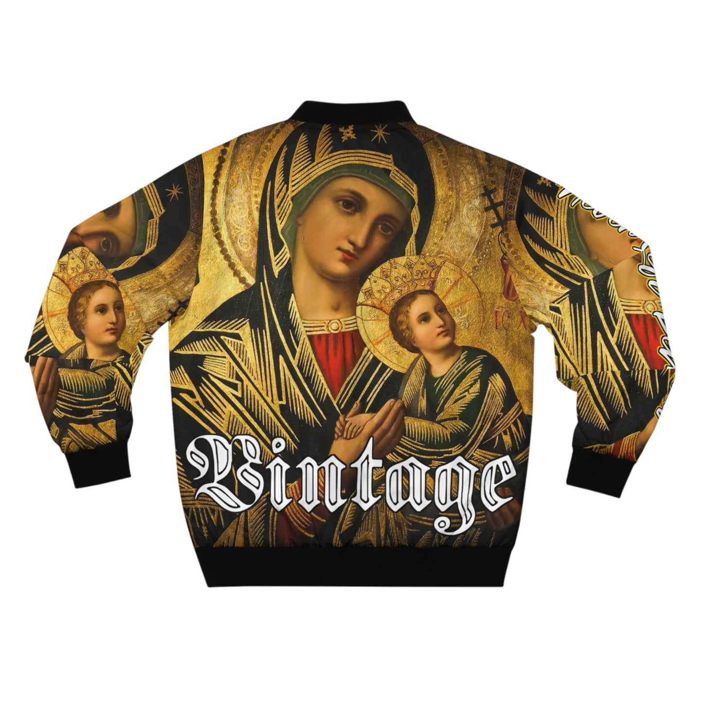 NLB VINTAGE "ON GOD" Men's Bomber Jacket (AOP) Printify