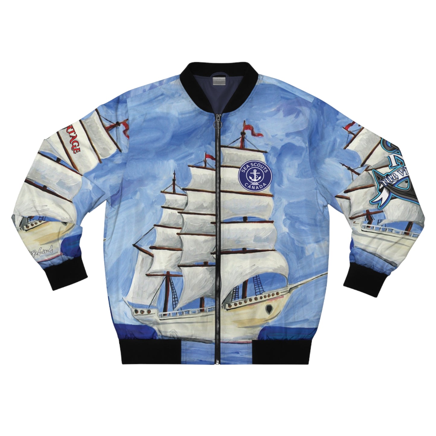 NLB VINTAGE "SEA SCOUTS CANADA" ×YC× Men's Bomber Jacket (AOP) Printify