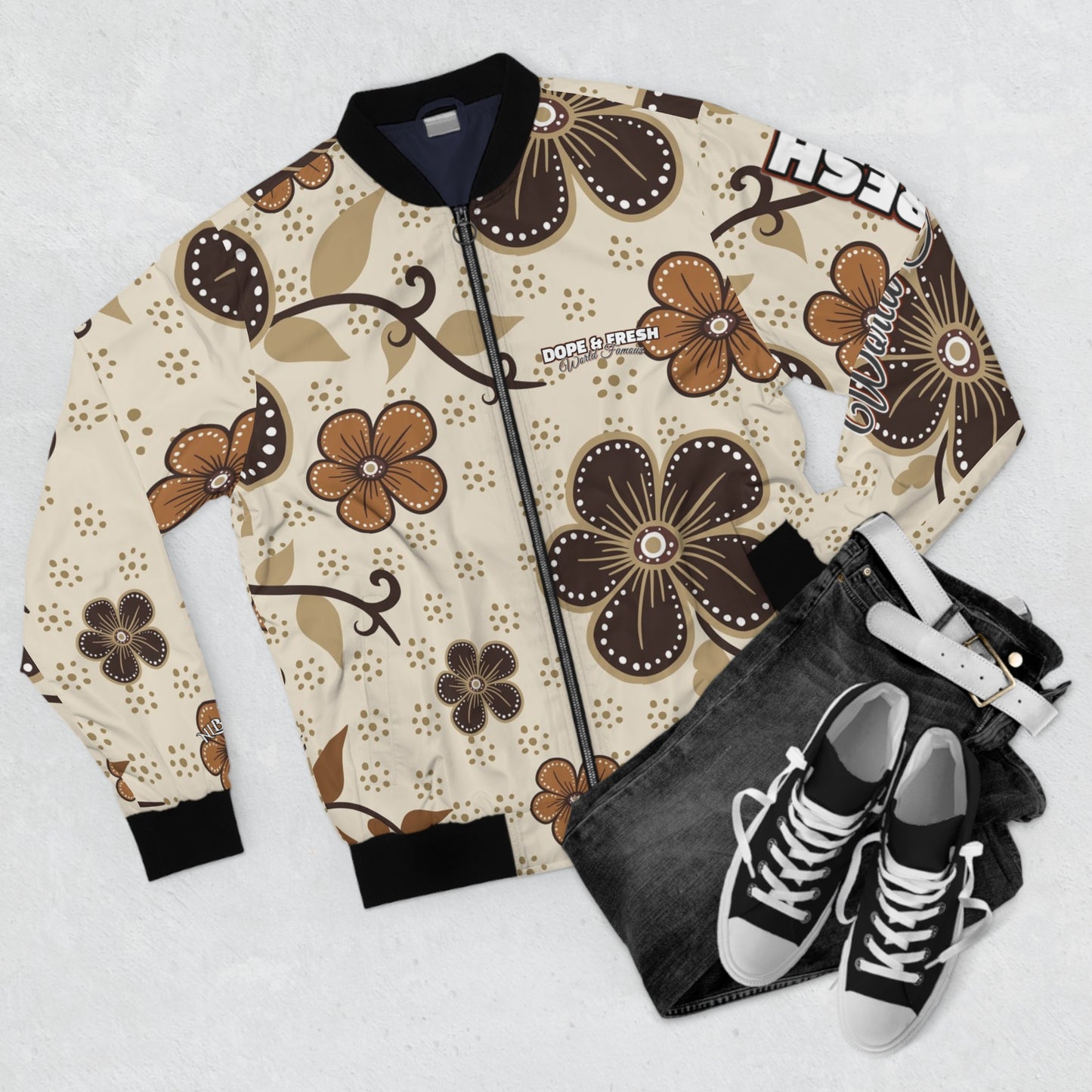 NLB VINTAGE "D&FWF" Men's Bomber Jacket (AOP)