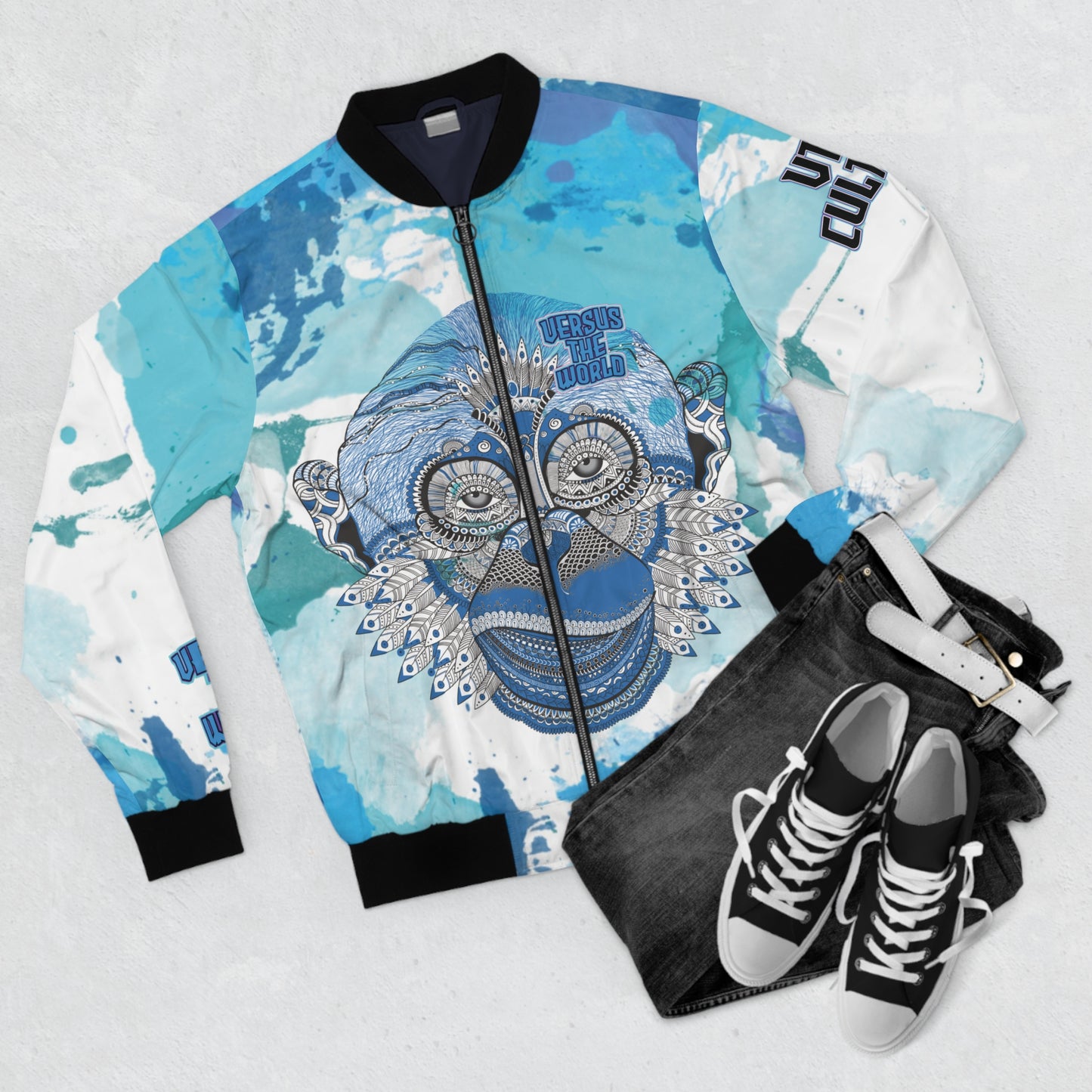 NLB VINTAGE "VTW CULTURE" Men's Bomber Jacket (AOP) Printify