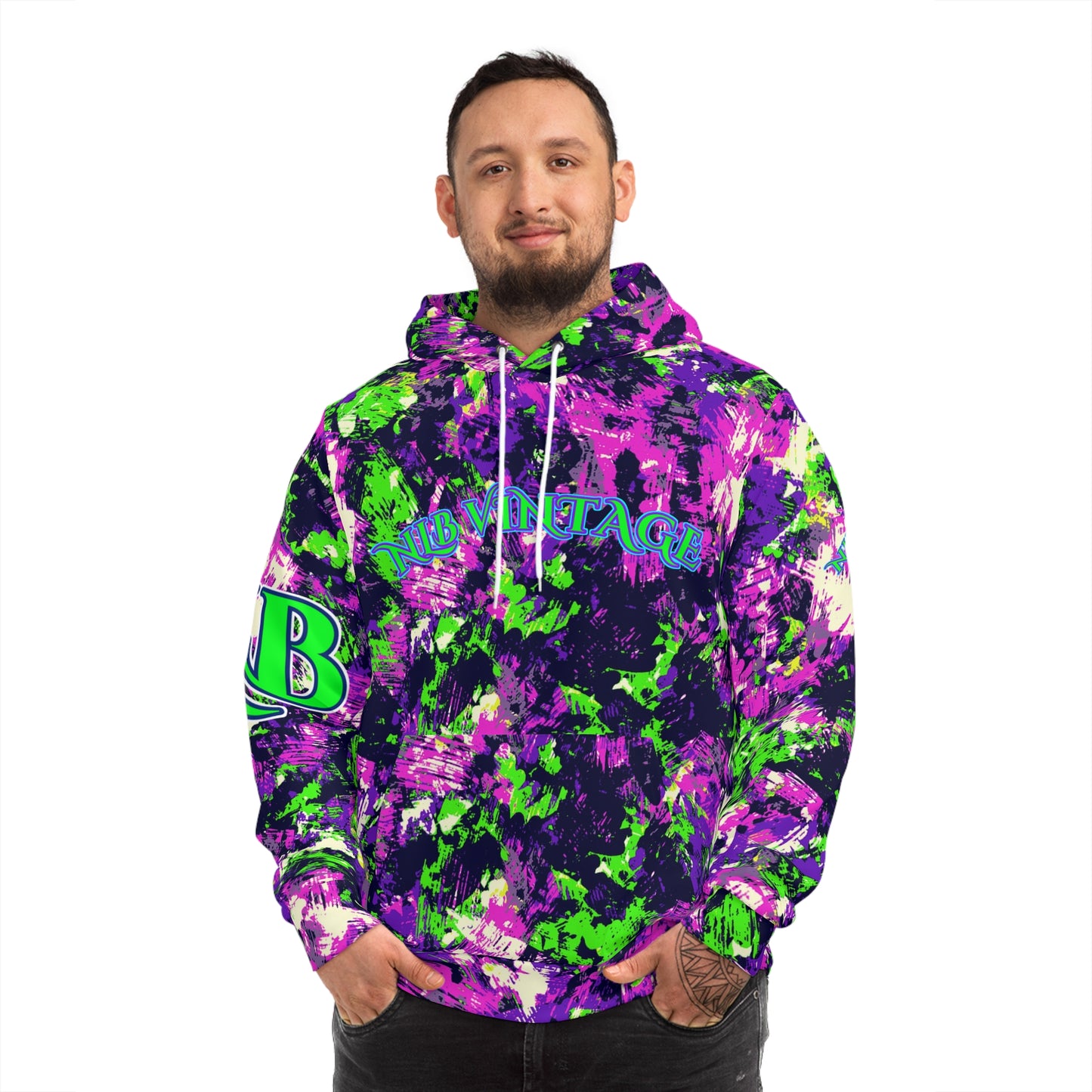 NLB VINTAGE "PACMAN" Fashion Hoodie (AOP) Printify