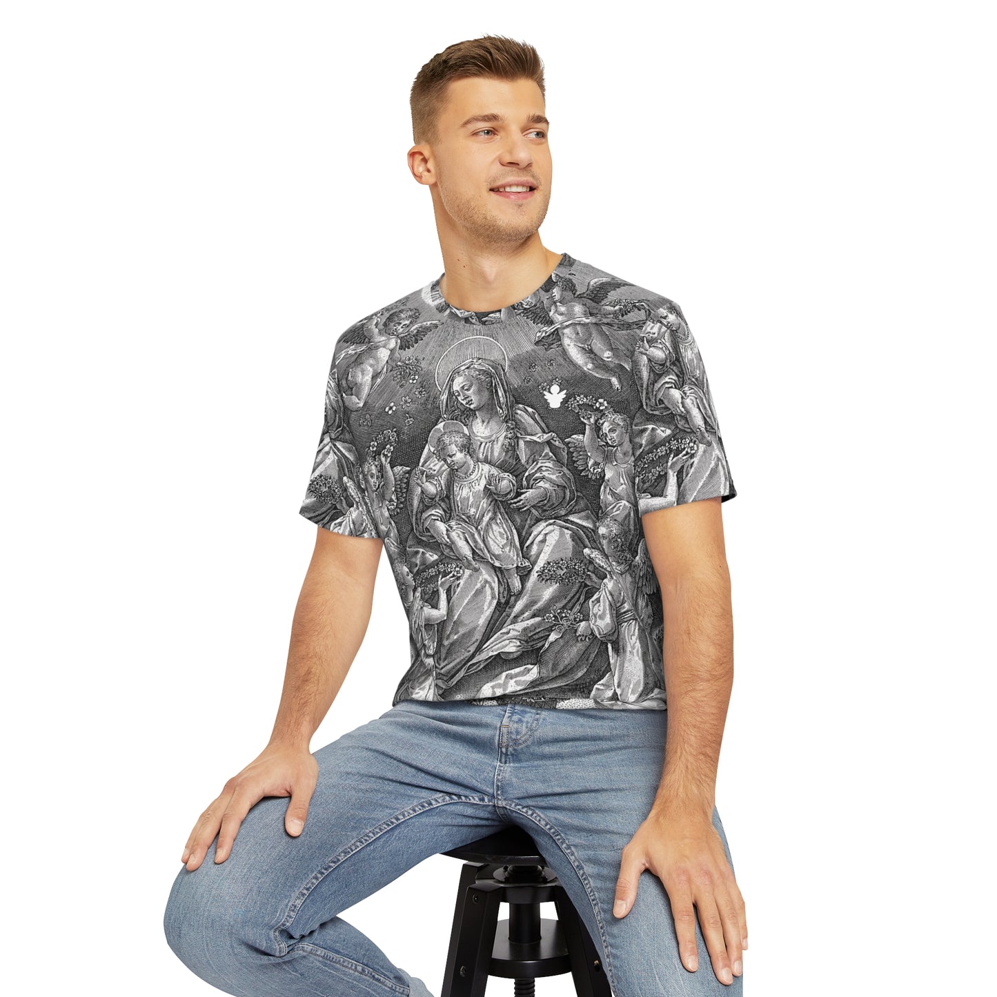 NLB VINTAGE "DEMONIO" Men's Polyester Tee (AOP) Printify