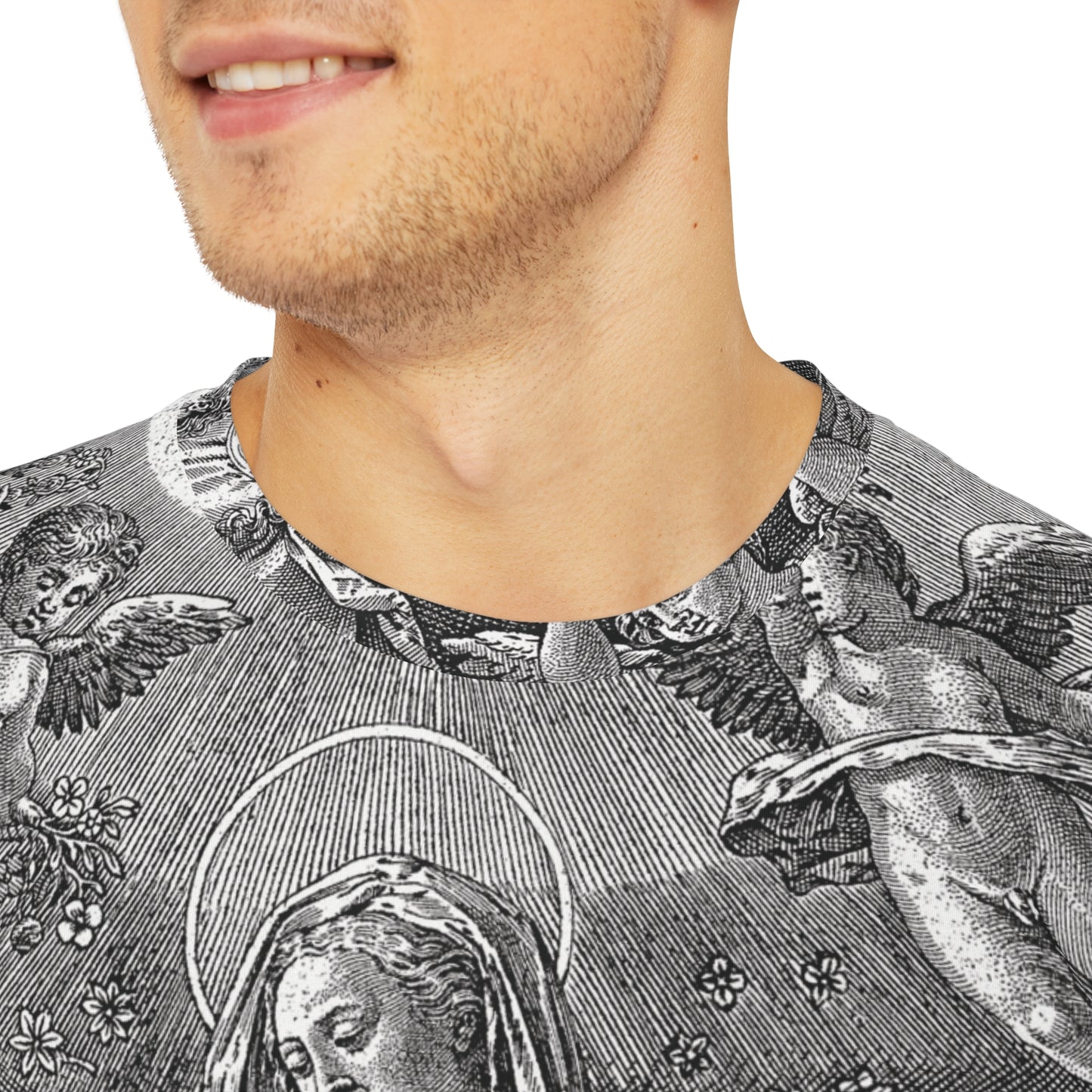 NLB VINTAGE "DEMONIO" Men's Polyester Tee (AOP) Printify