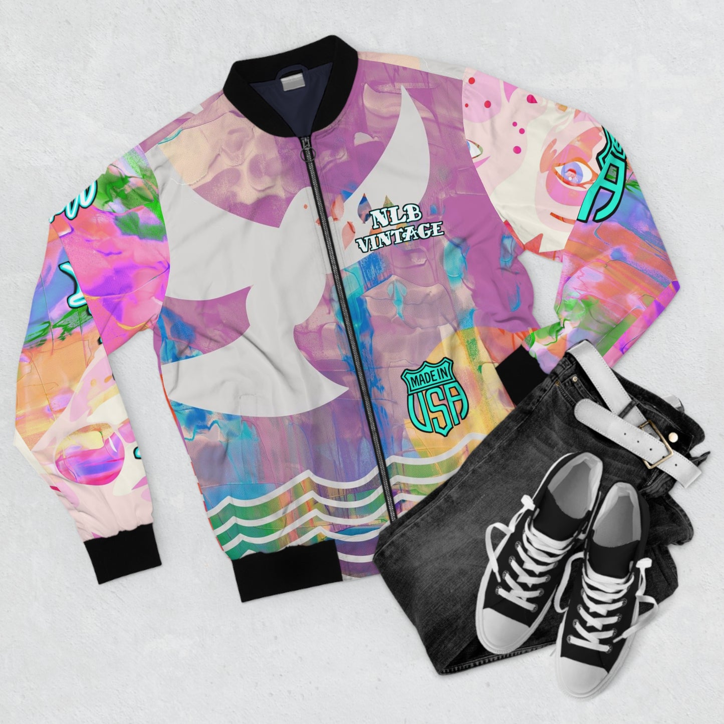 NLB VINTAGE "JUSTUS" Men's Bomber Jacket (AOP) Printify