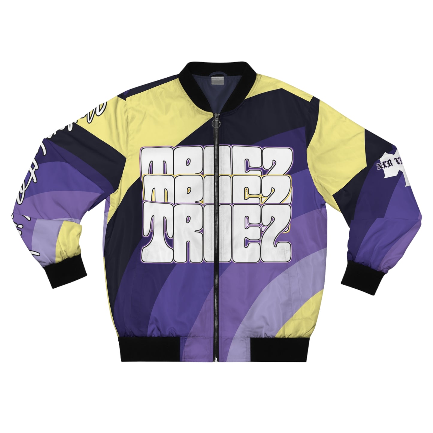 NLB VINTAGE "TRUE2" ×Purp× Men's Bomber Jacket (AOP) Printify