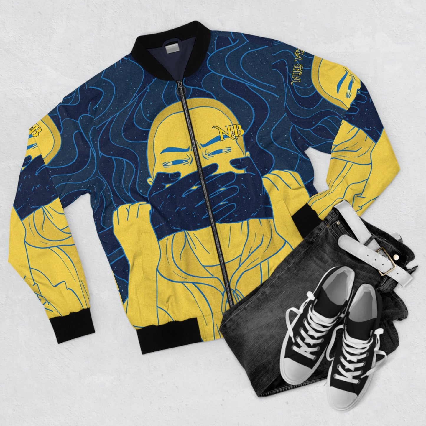 NLB VINTAGE Men's Bomber Jacket (AOP) Printify