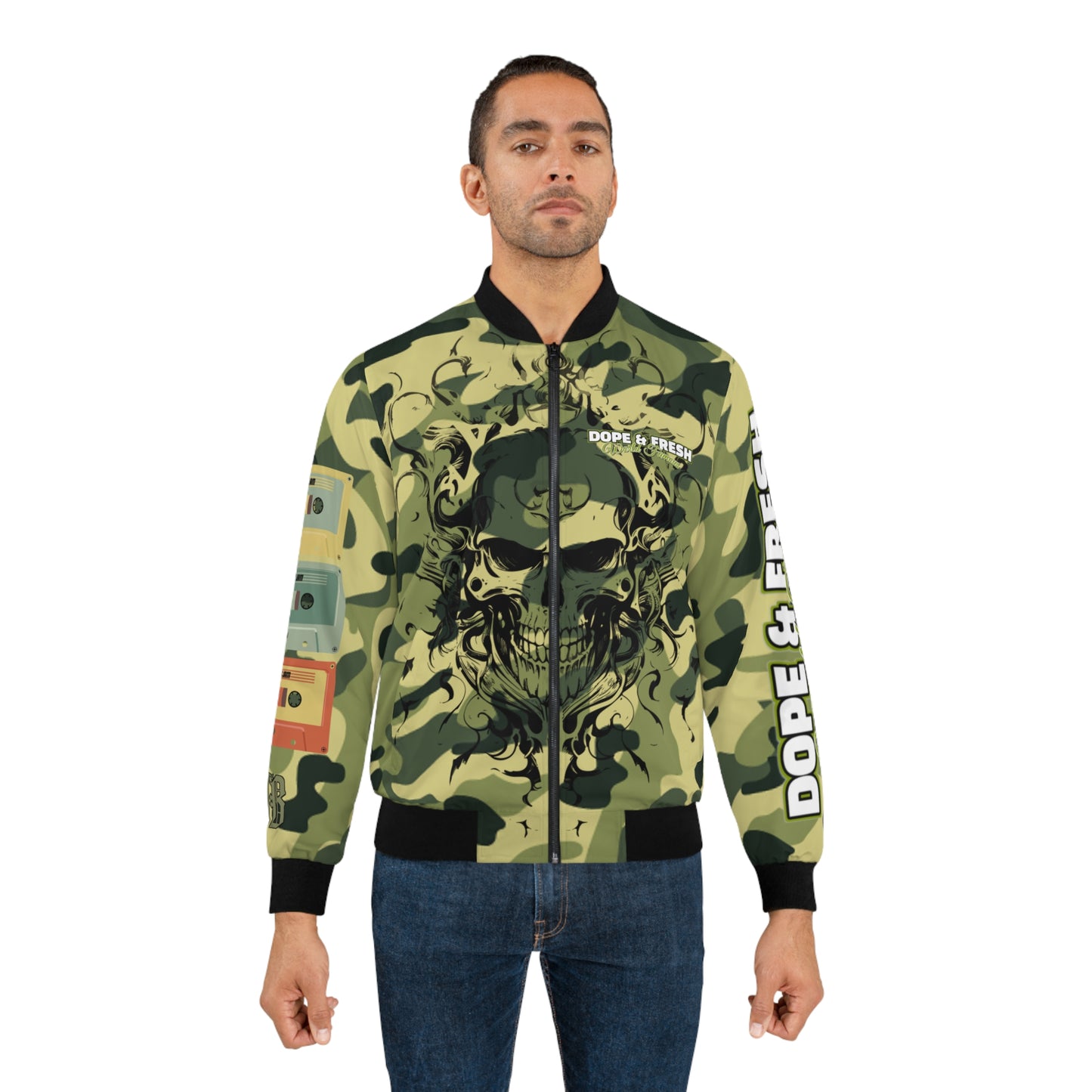 NLB VINTAGE "D&FWF" ×Battalion× Men's Bomber Jacket (AOP) Printify