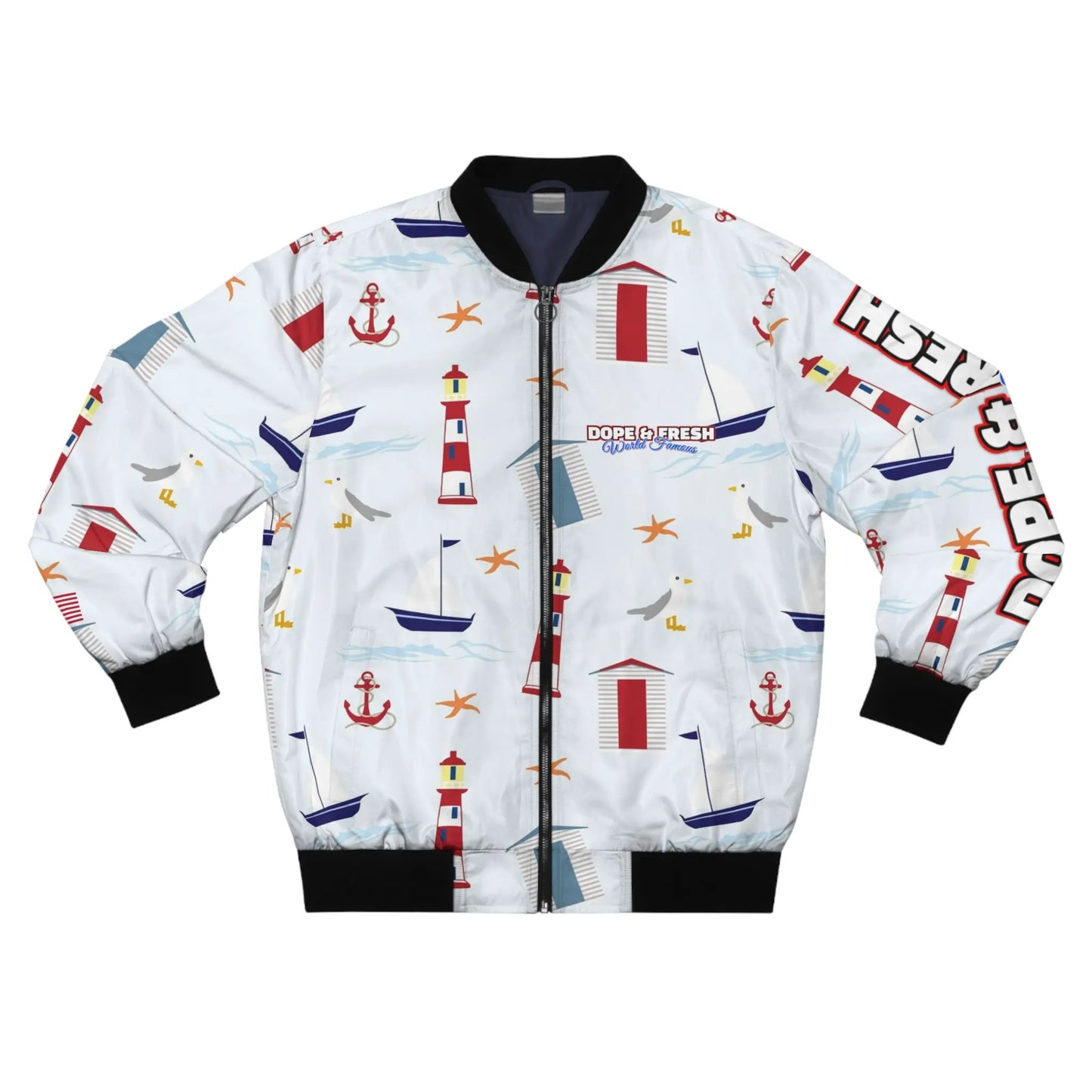 NLB VINTAGE "D&FWF" Men's Bomber Jacket (AOP) - Image #1