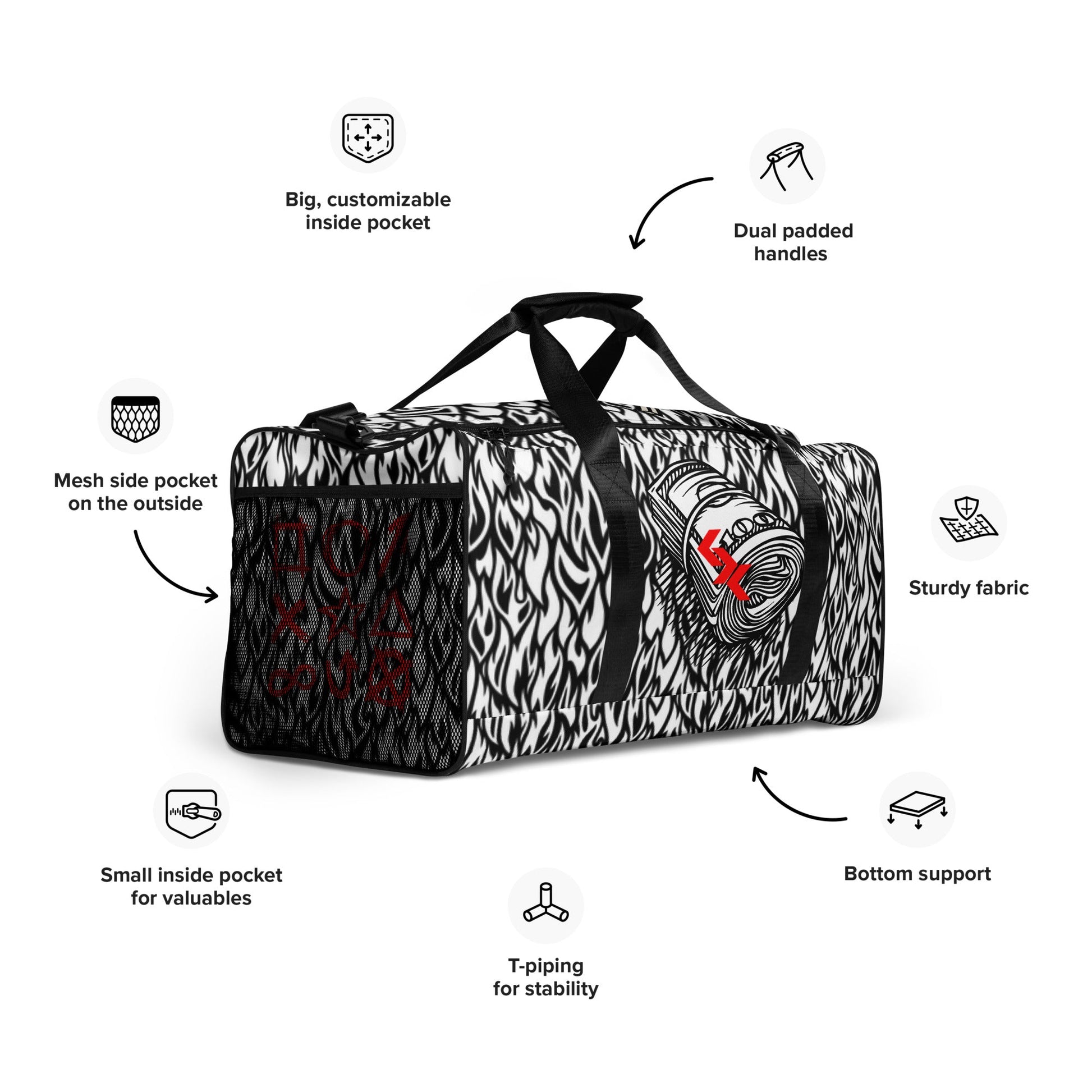 Duffle Bag "Bürnin Mønëy" by NLB VINTAGE NLB VINTAGE