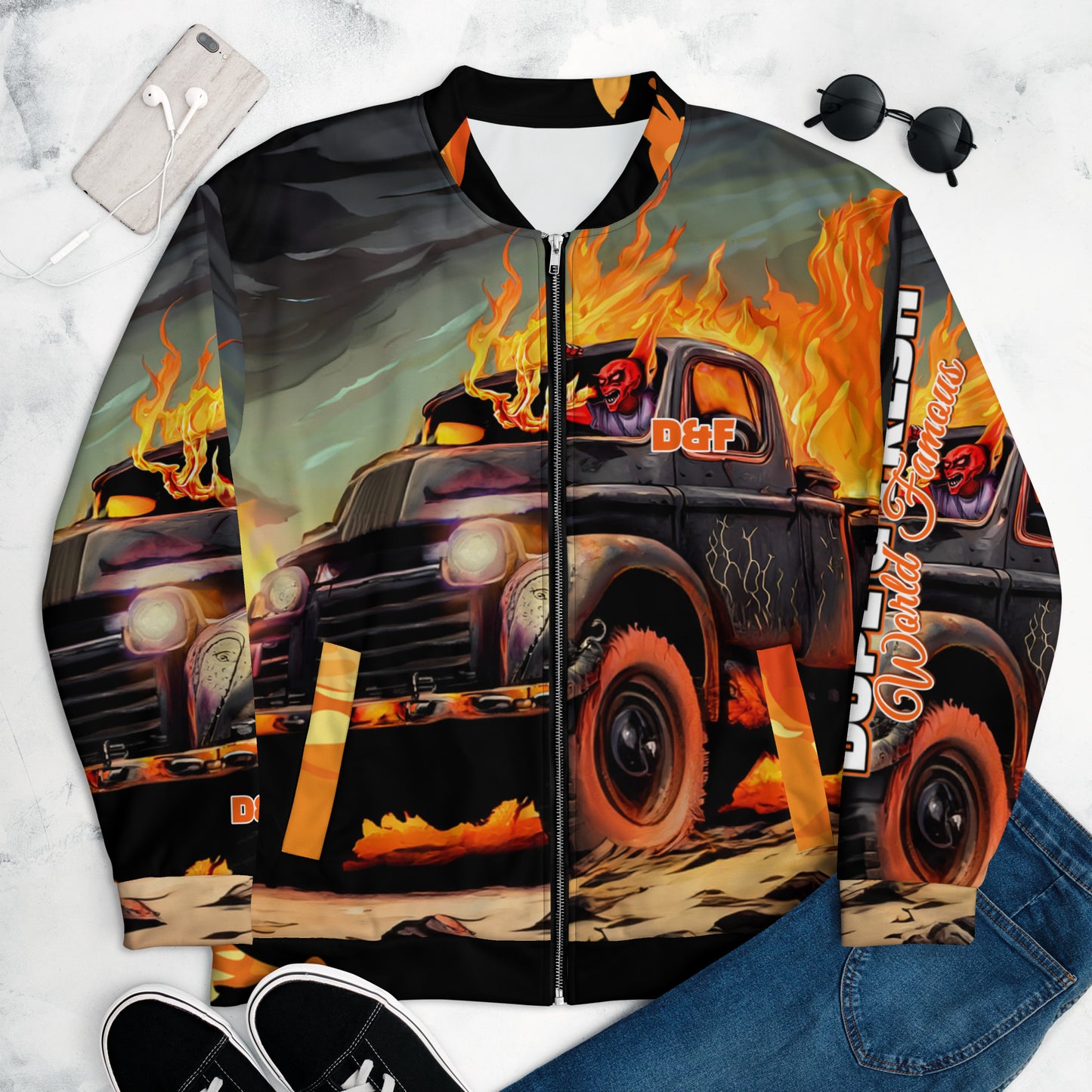 NLB VINTAGE "D&FWF" Unisex Bomber Jacket NLB Vintage