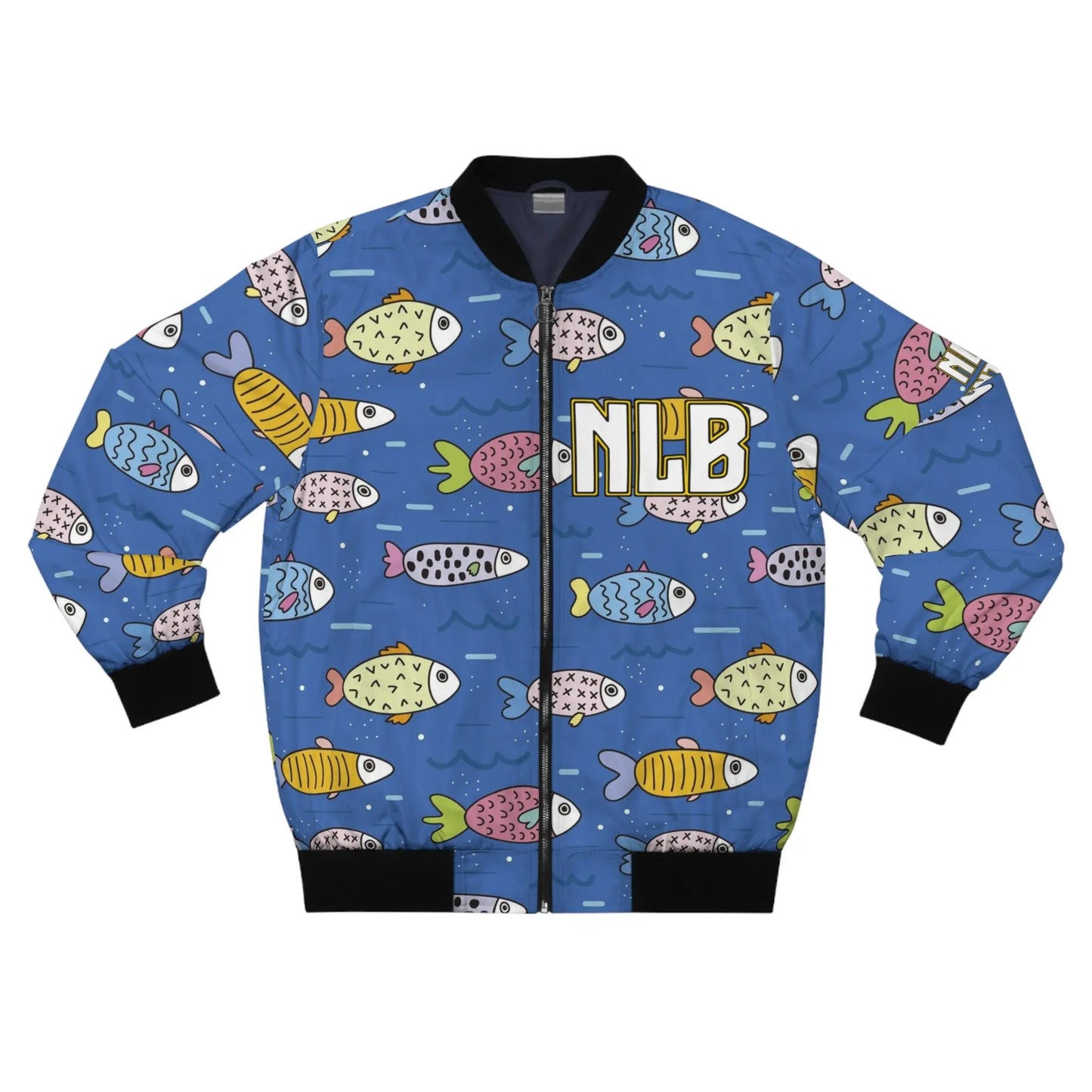 NLB VINTAGE "Gon'Fishin" Men's Bomber Jacket (AOP) - Image #1