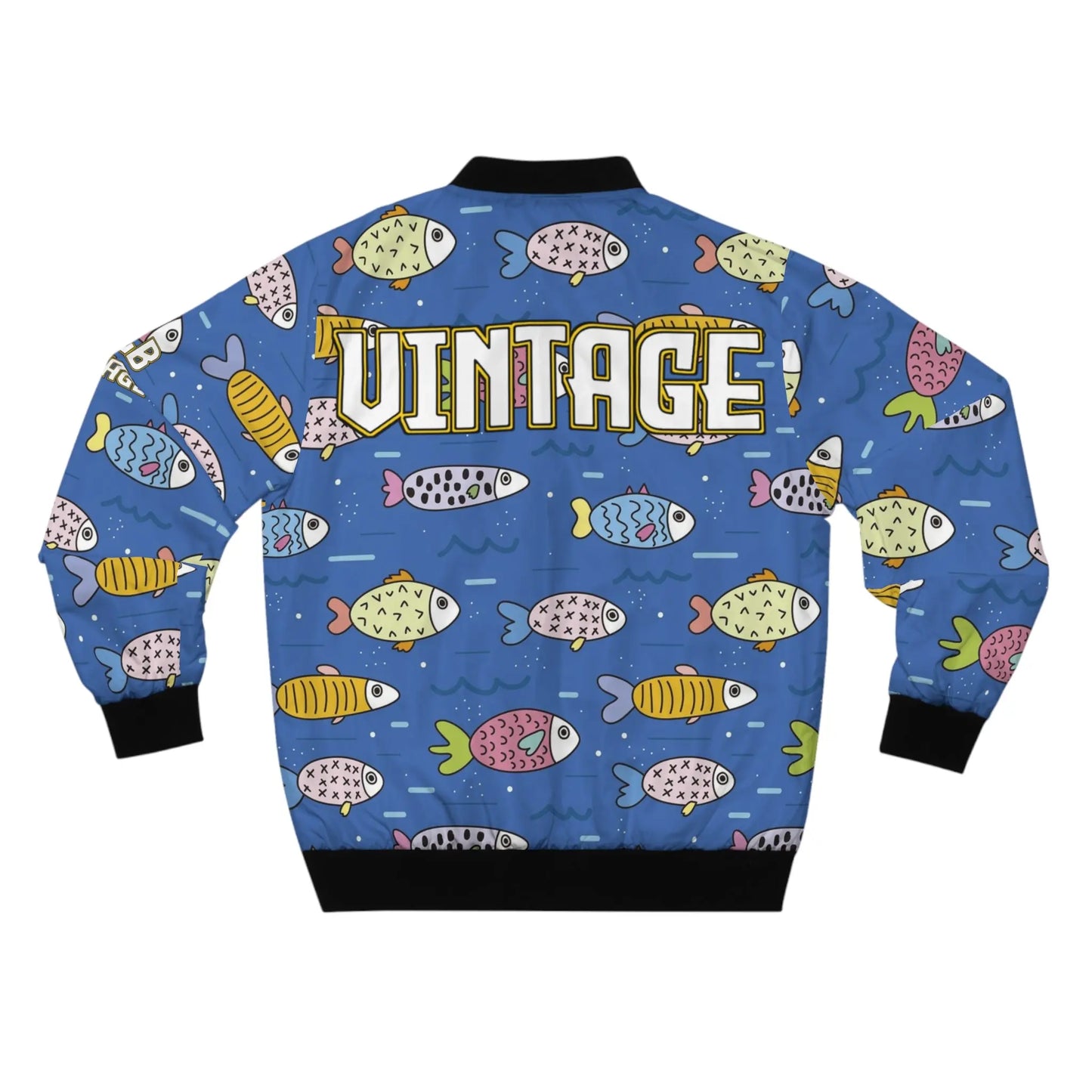 NLB VINTAGE "Gon'Fishin" Men's Bomber Jacket (AOP) - Image #2