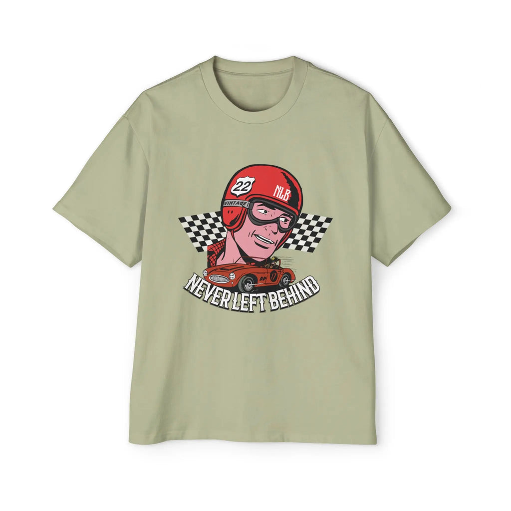 NEVER LEFT BEHIND "Ken Miles" by NLB VINTAGE Men's Heavy Oversized Tee Printify