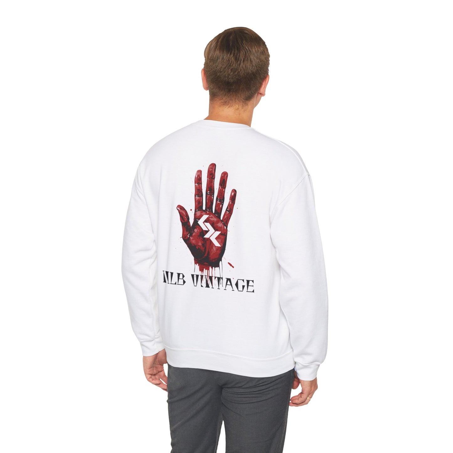 Unisex Heavy Blend™ Crewneck Sweatshirt "Blood on my hands" by NLB VINTAGE Printify