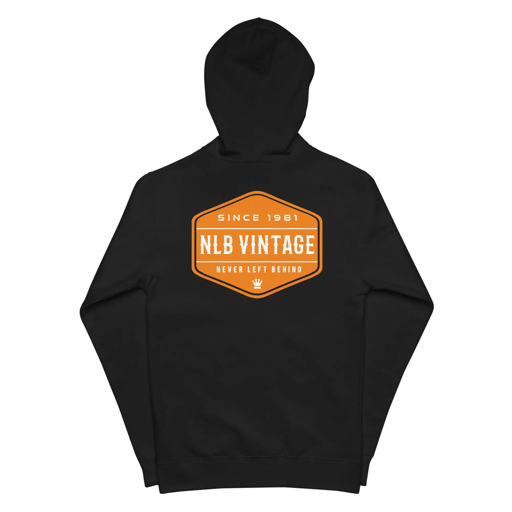 "NEVER LEFT BEHIND" Unisex fleece zip up hoodie by NLB VINTAGE NLB VINTAGE
