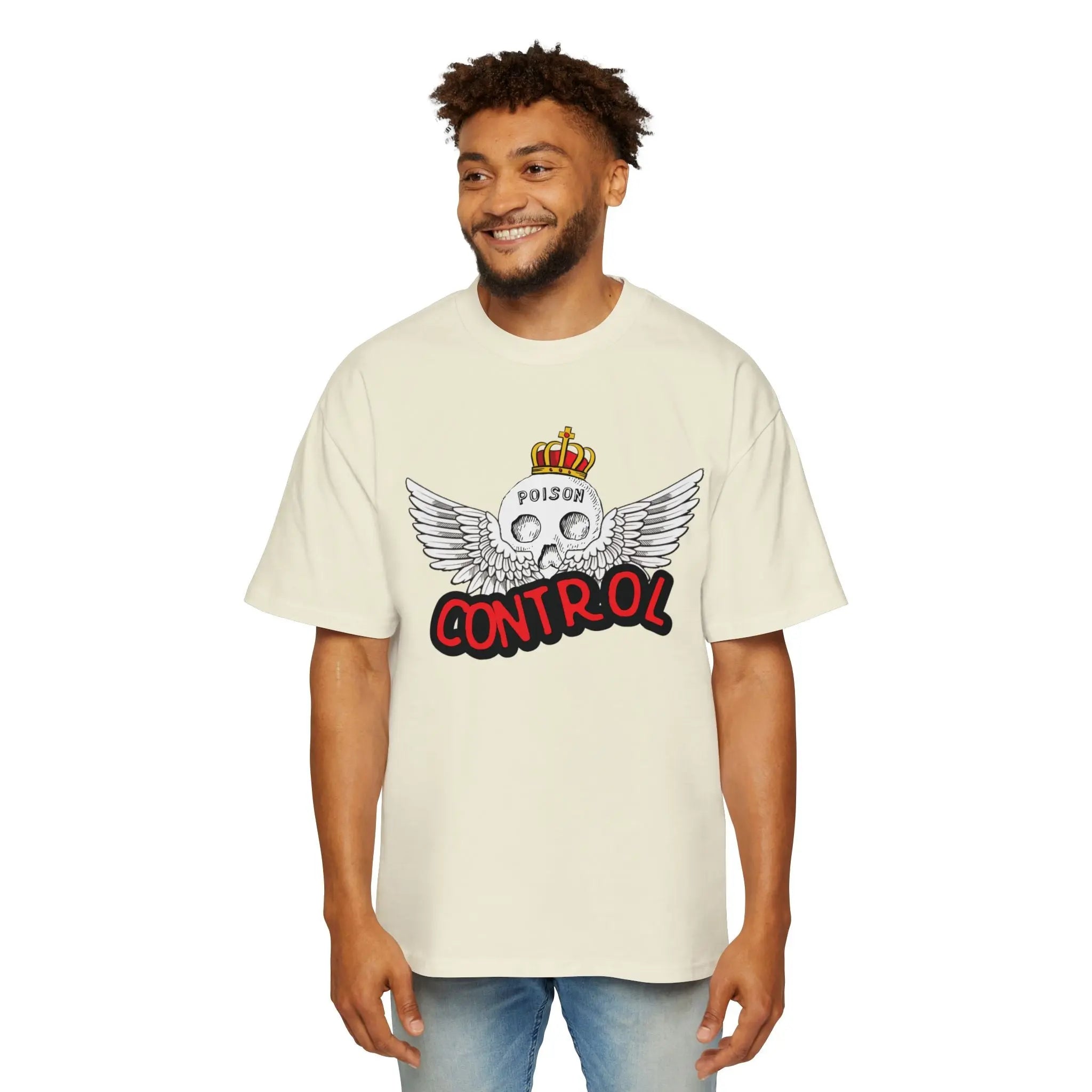 Men's "POISON CONTROL" Heavy Oversized Tee by NLB VINTAGE Printify
