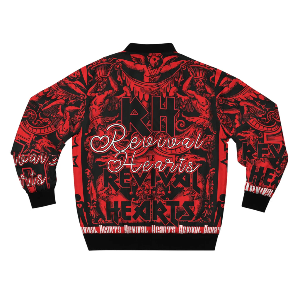 REVIVAL HEARTS Men's Bomber Jacket (AOP) by NLB VINTAGE Printify