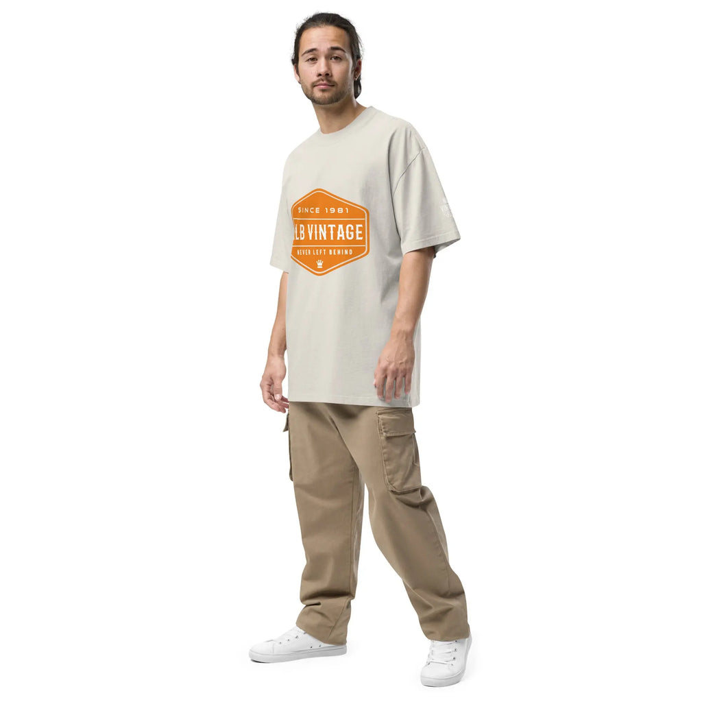 "NEVER LEFT BEHIND" Oversized faded t-shirt by NLB VINTAGE NLB VINTAGE