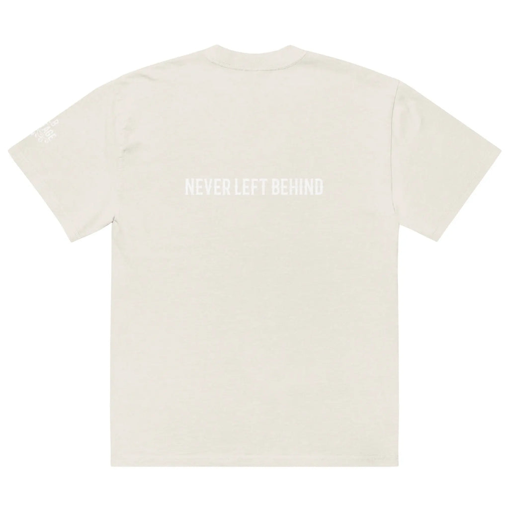 "NEVER LEFT BEHIND" Oversized faded t-shirt by NLB VINTAGE NLB VINTAGE