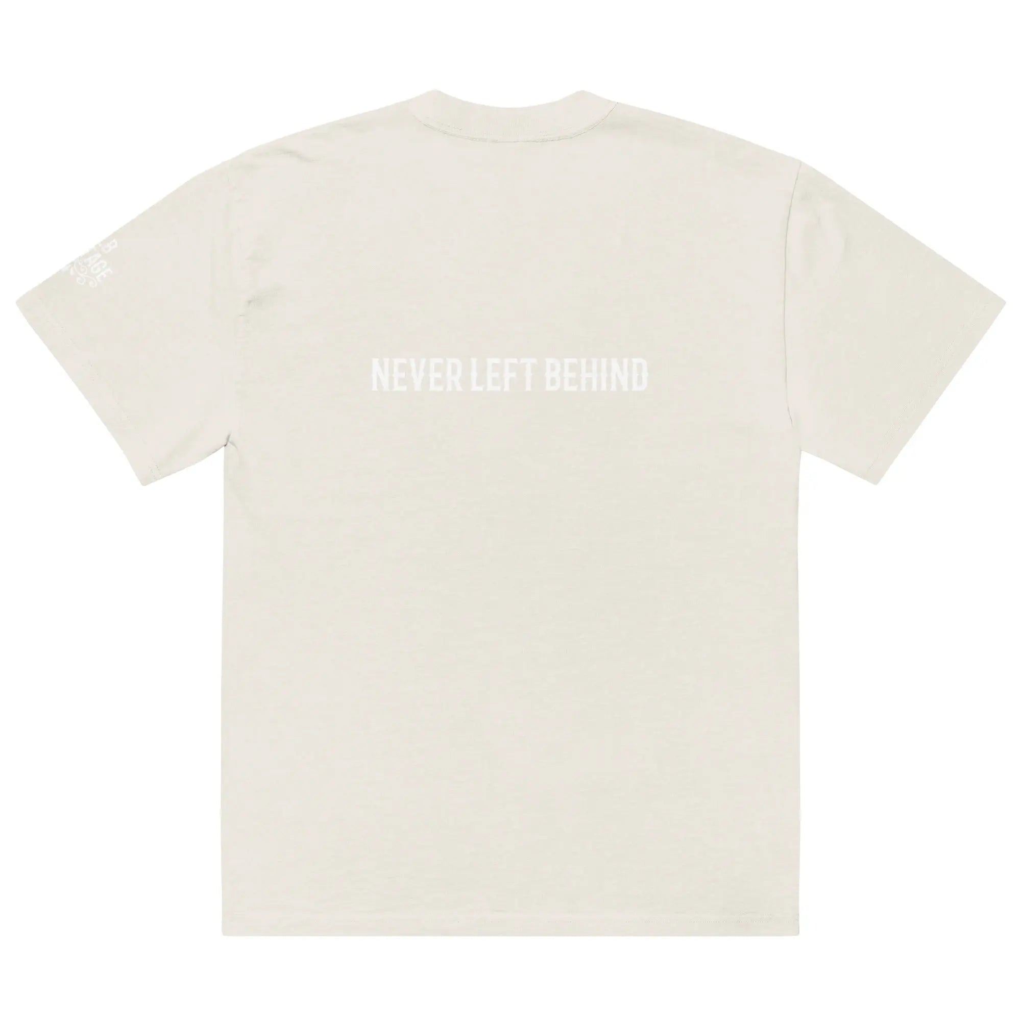 "NEVER LEFT BEHIND" Oversized faded t-shirt by NLB VINTAGE NLB VINTAGE