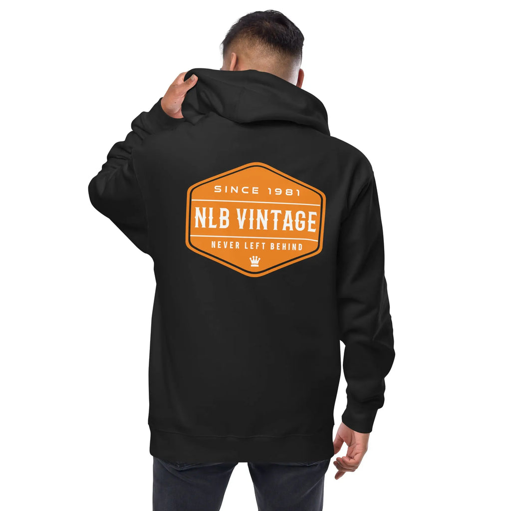 "NEVER LEFT BEHIND" Unisex fleece zip up hoodie by NLB VINTAGE NLB VINTAGE