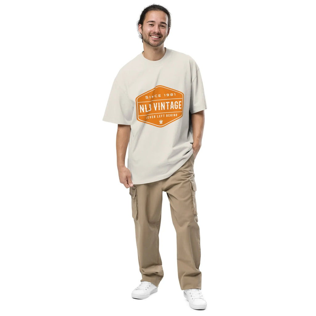 "NEVER LEFT BEHIND" Oversized faded t-shirt by NLB VINTAGE NLB VINTAGE