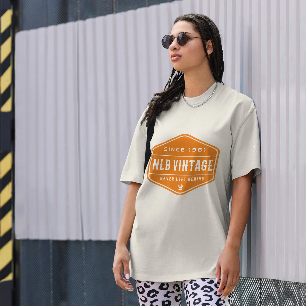 "NEVER LEFT BEHIND" Oversized faded t-shirt by NLB VINTAGE NLB VINTAGE