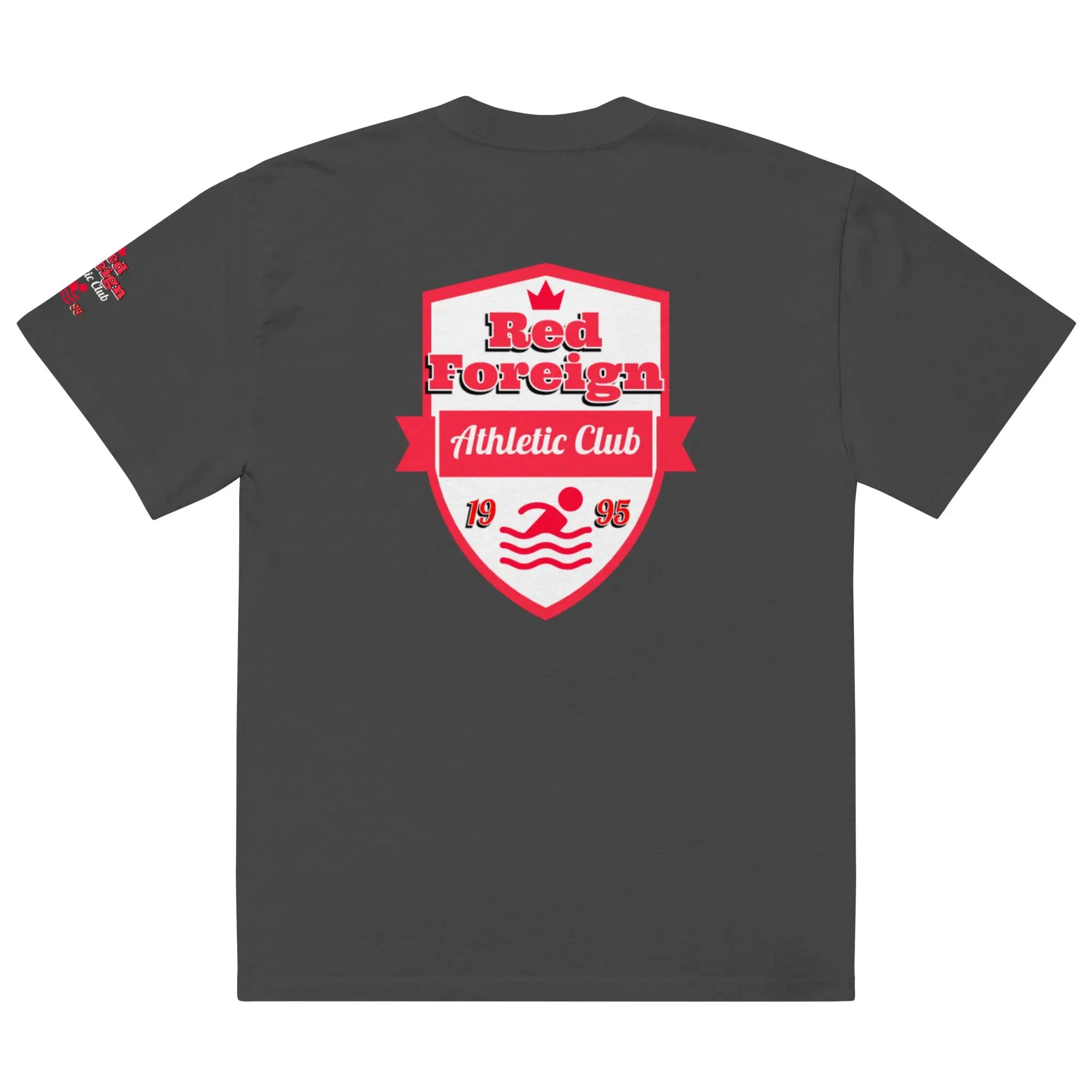 RED FOREIGN: ATHLETIC CLUB 95 Oversized faded t-shirt by NLB VINTAGE NLB VINTAGE