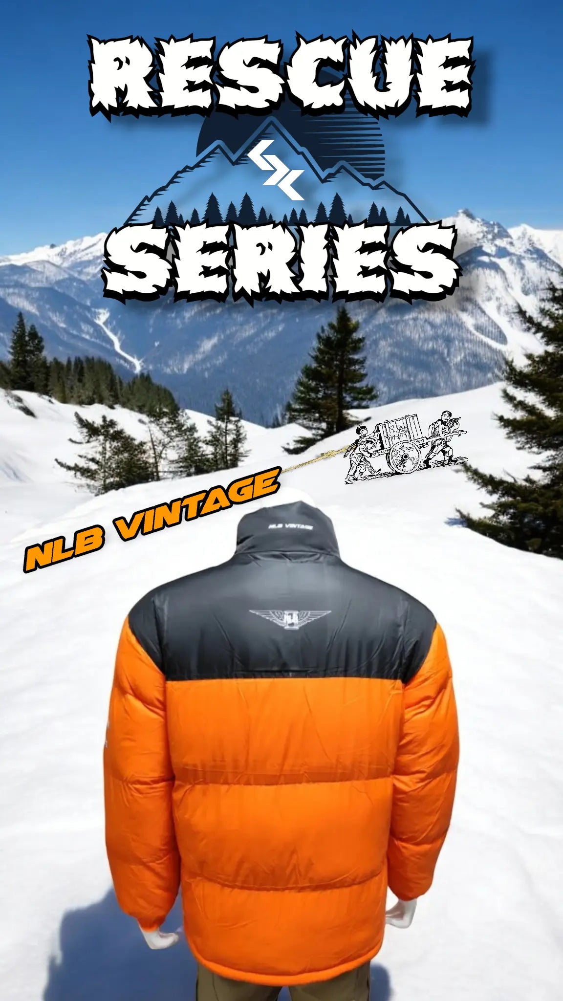 "Rescue Series" Puffer Winter Jacket by NLB VINTAGE NLB VINTAGE