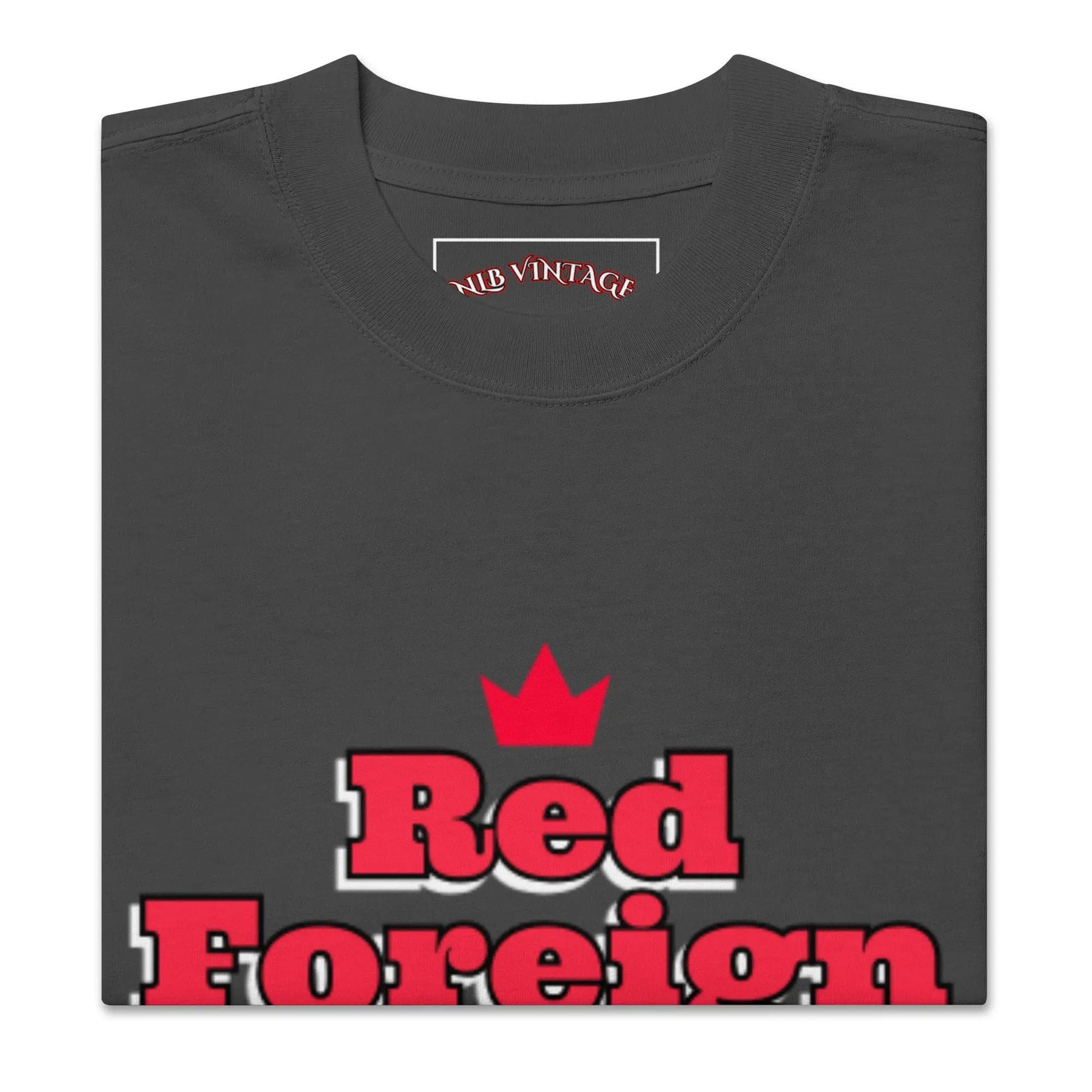 RED FOREIGN: ATHLETIC CLUB 95 Oversized faded t-shirt by NLB VINTAGE NLB VINTAGE