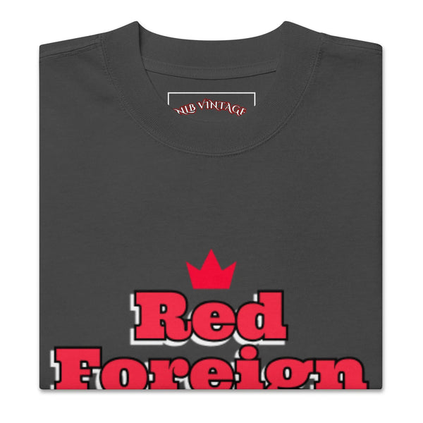 RED FOREIGN: ATHLETIC CLUB 95 Oversized faded t-shirt by NLB VINTAGE NLB VINTAGE