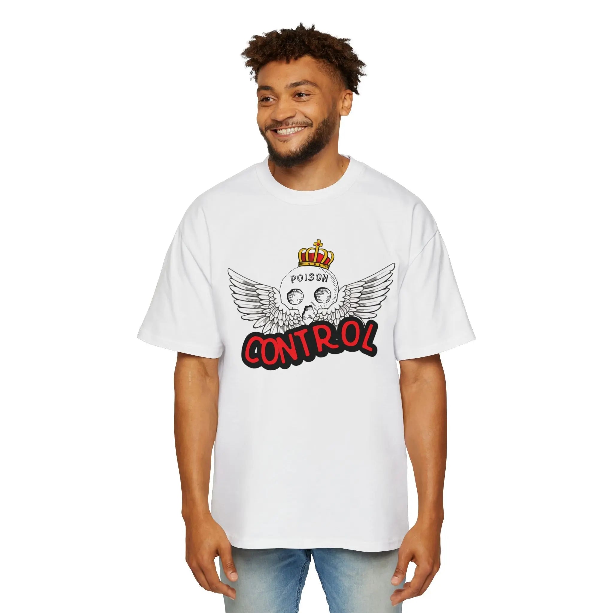 Men's "POISON CONTROL" Heavy Oversized Tee by NLB VINTAGE Printify