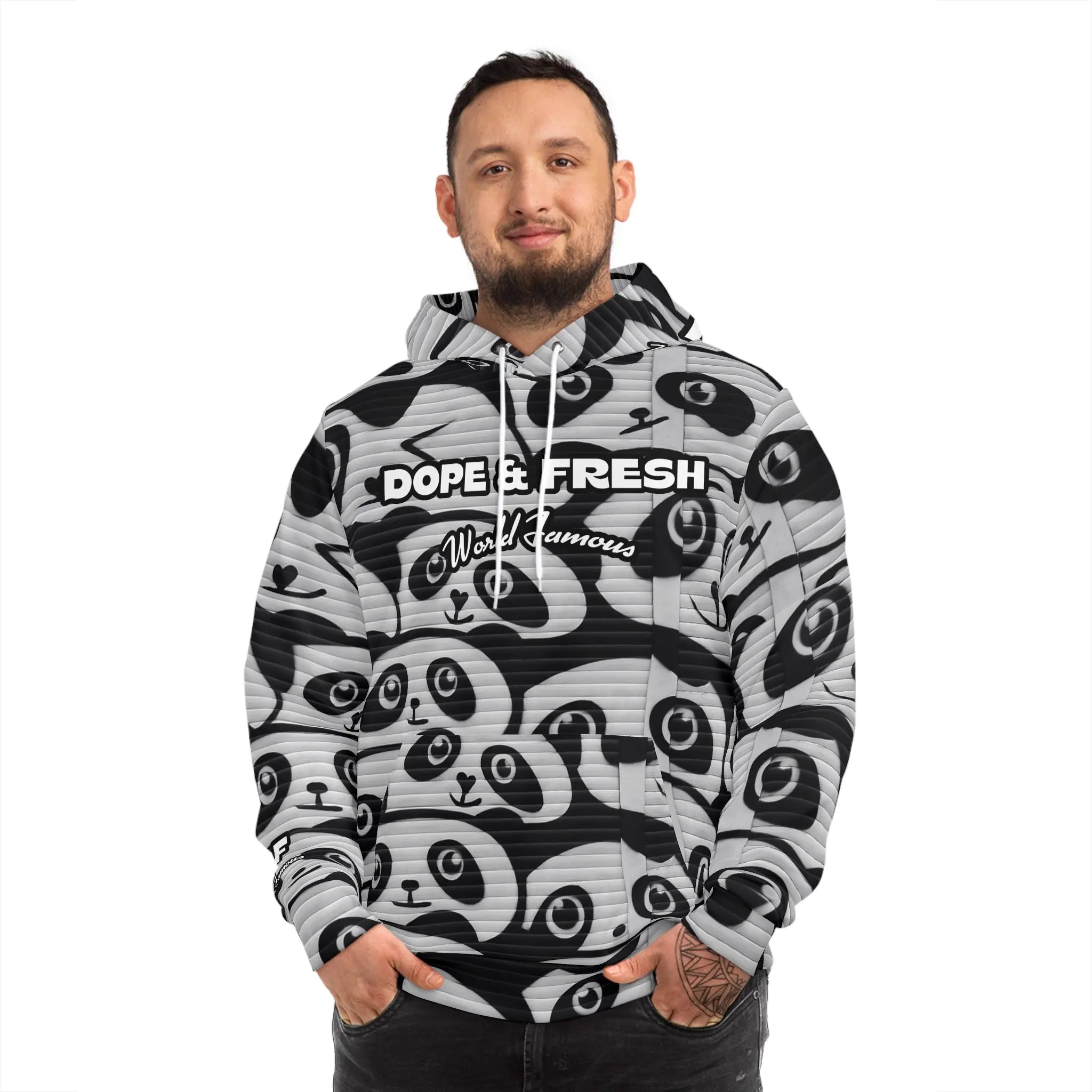 NLB Vintage - Panda Fashion Hoodie Printify
