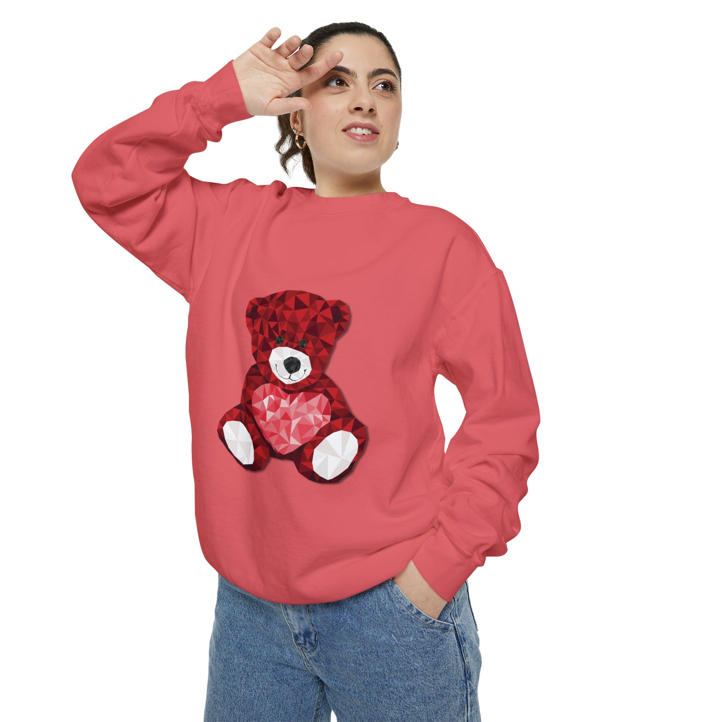 REVIVAL HEARTS Unisex Garment-Dyed Sweatshirt by NLB VINTAGE (V-DAY24) Printify