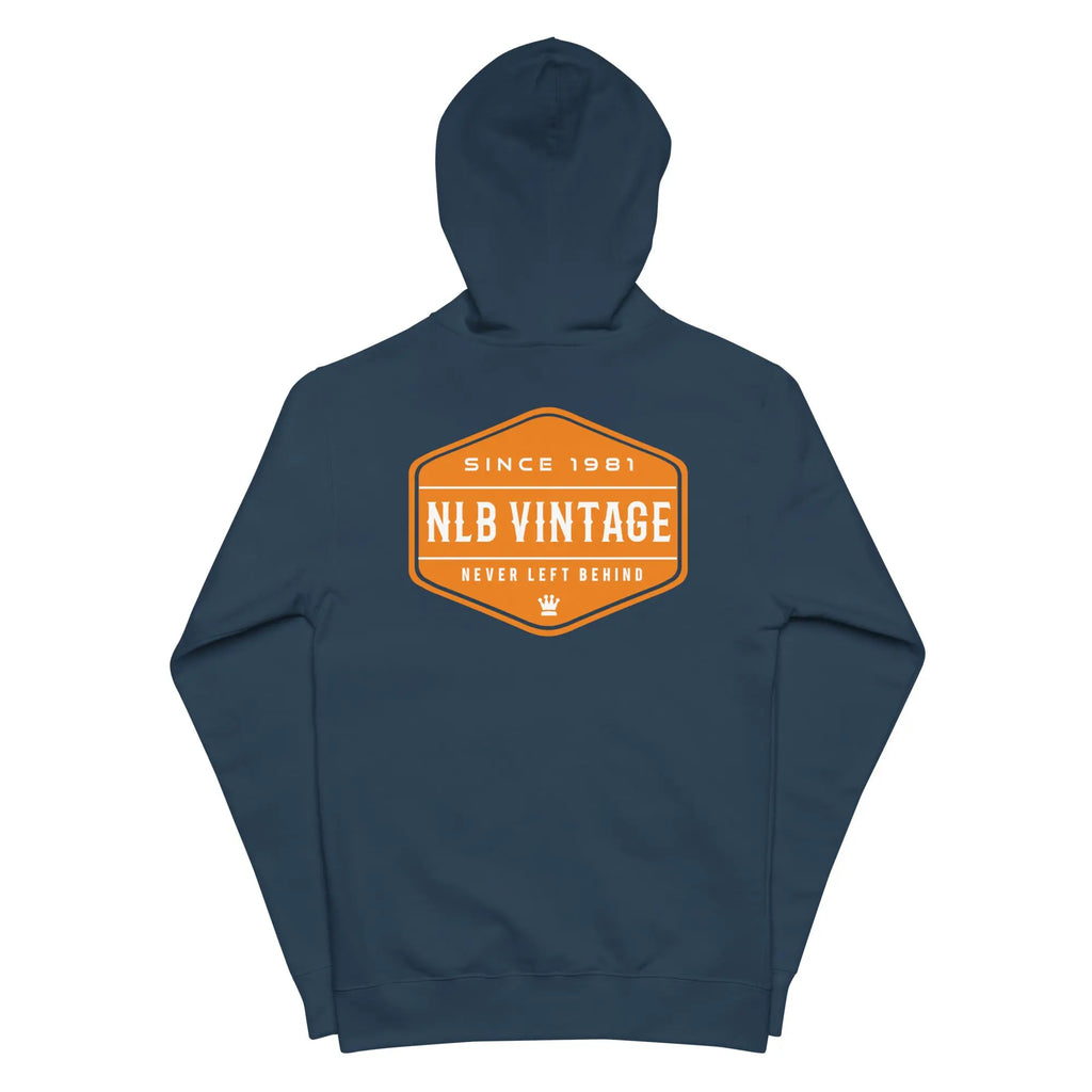 "NEVER LEFT BEHIND" Unisex fleece zip up hoodie by NLB VINTAGE NLB VINTAGE