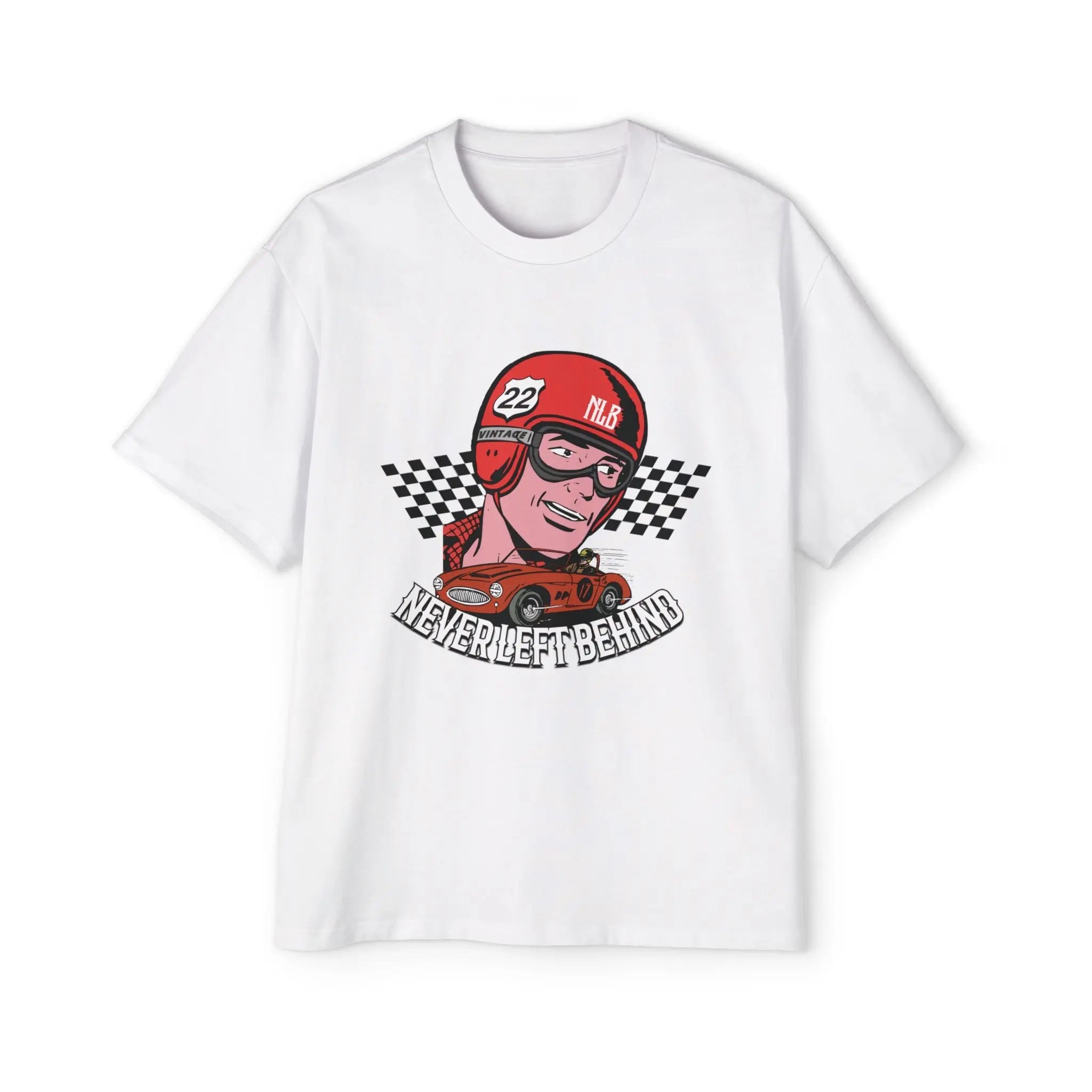 NEVER LEFT BEHIND "Ken Miles" by NLB VINTAGE Men's Heavy Oversized Tee Printify