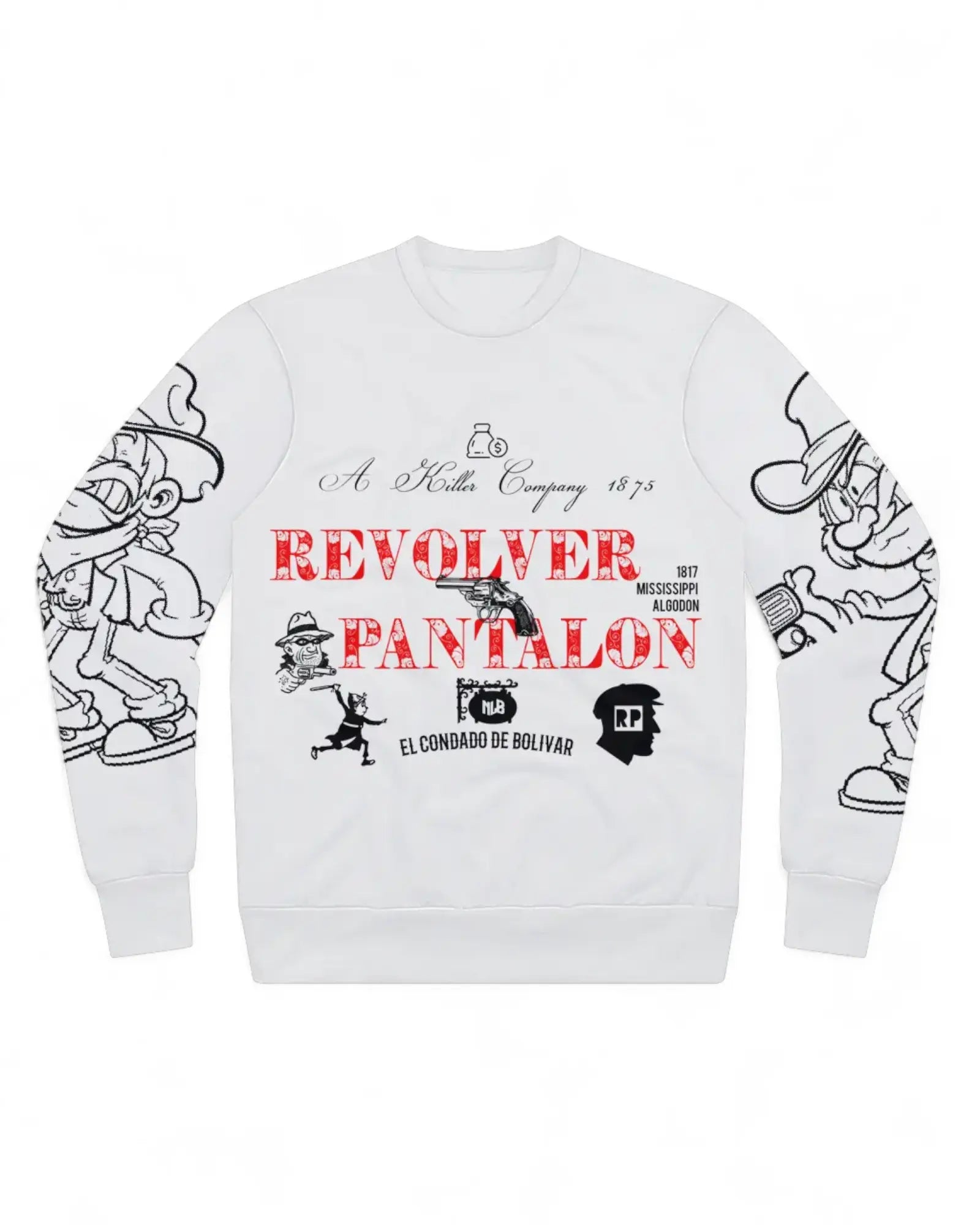 Revolver Pantalon Premium Cut and Sew Sublimation Unisex Sweatshirt by NLB VINTAGE NLB VINTAGE