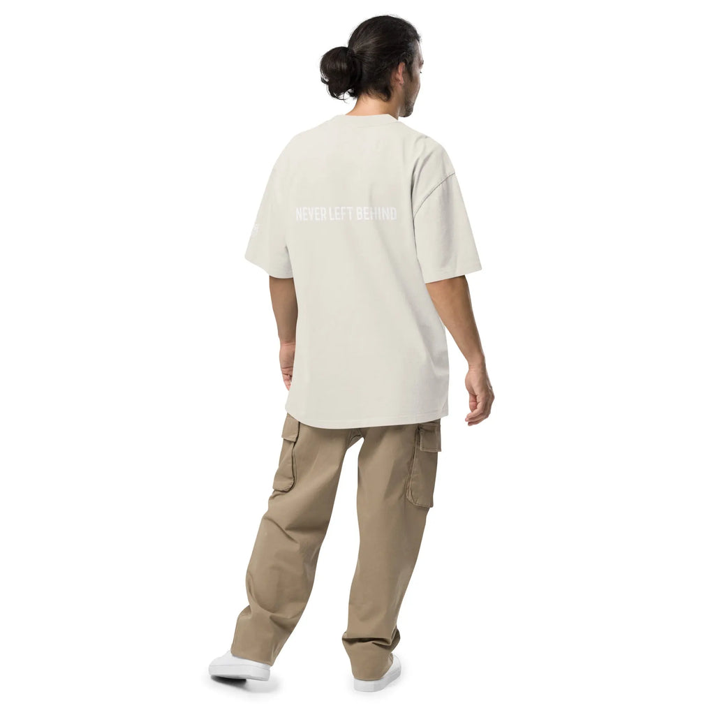 "NEVER LEFT BEHIND" Oversized faded t-shirt by NLB VINTAGE NLB VINTAGE