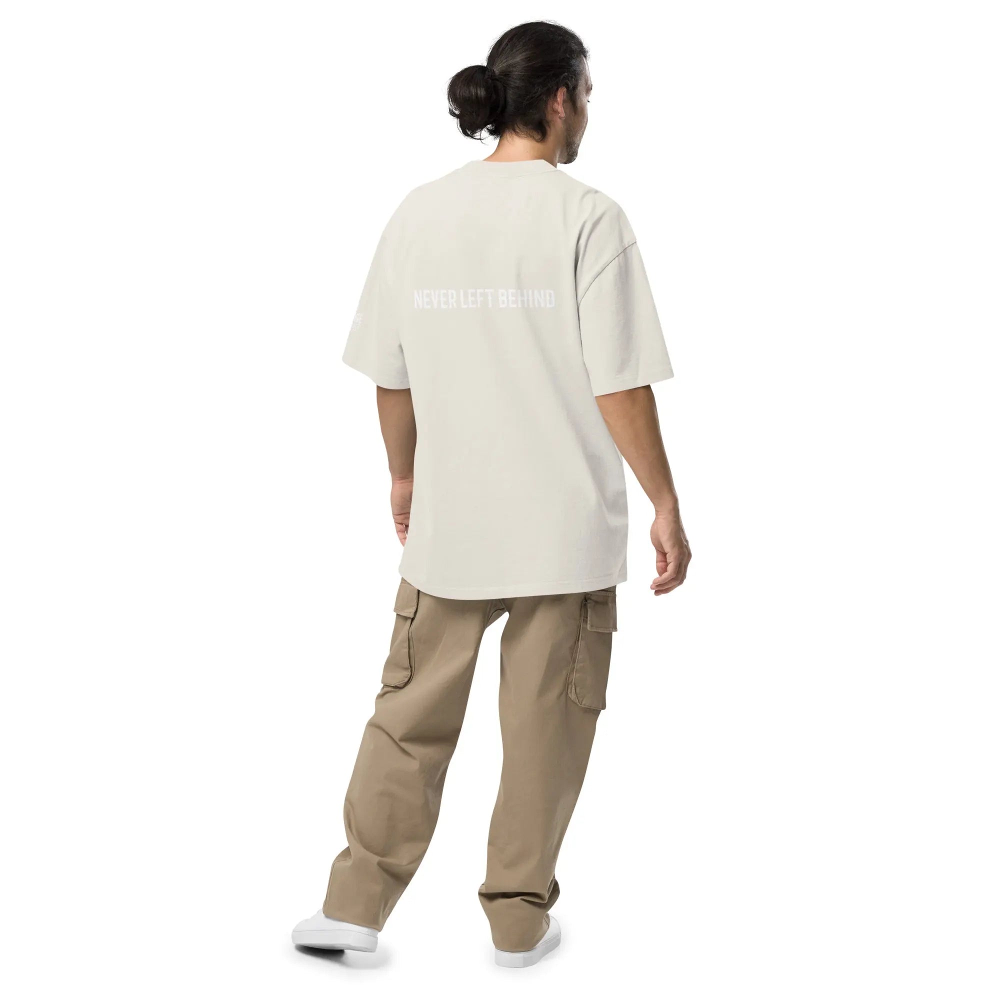 "NEVER LEFT BEHIND" Oversized faded t-shirt by NLB VINTAGE NLB VINTAGE