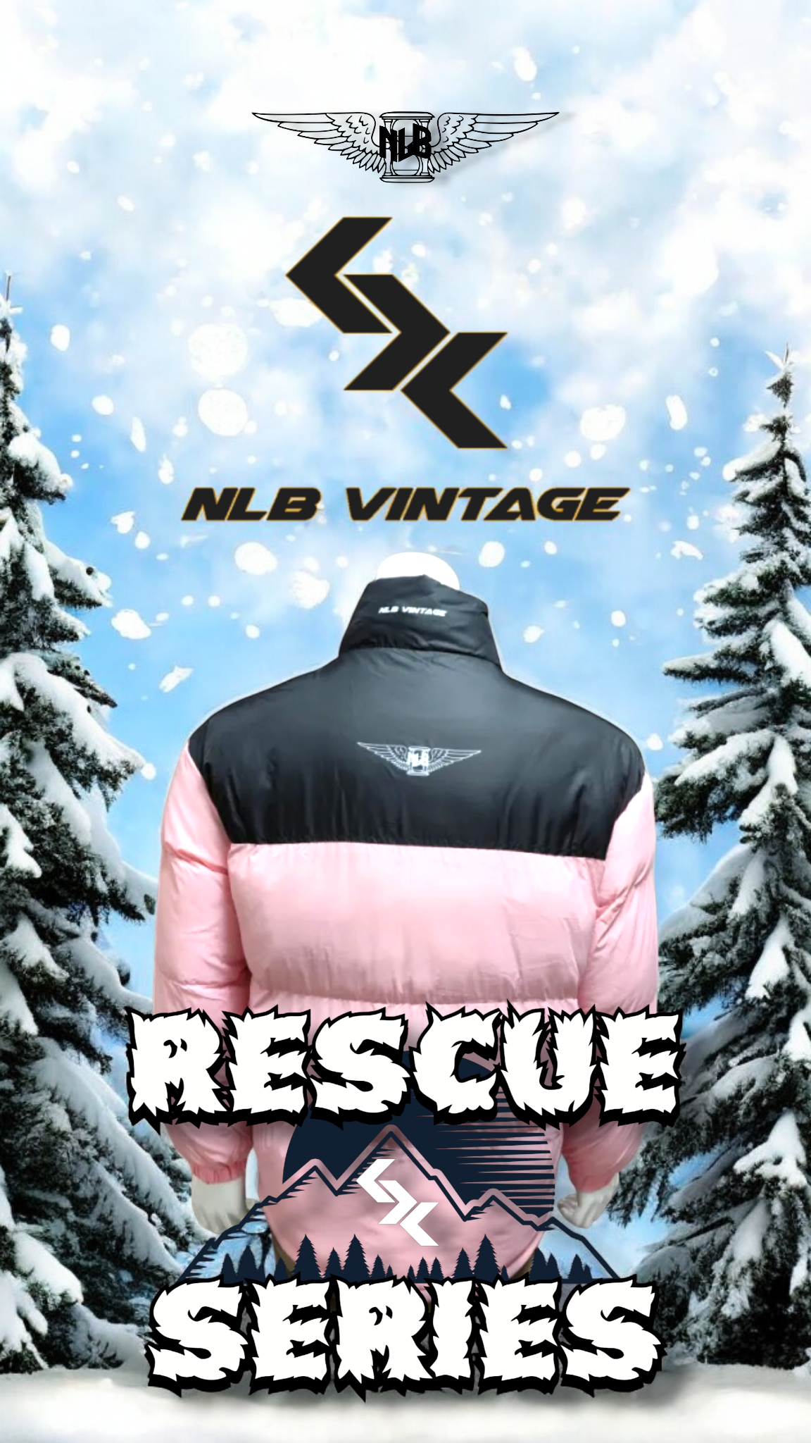 "Rescue Series" Puffer Winter Jacket by NLB VINTAGE NLB VINTAGE