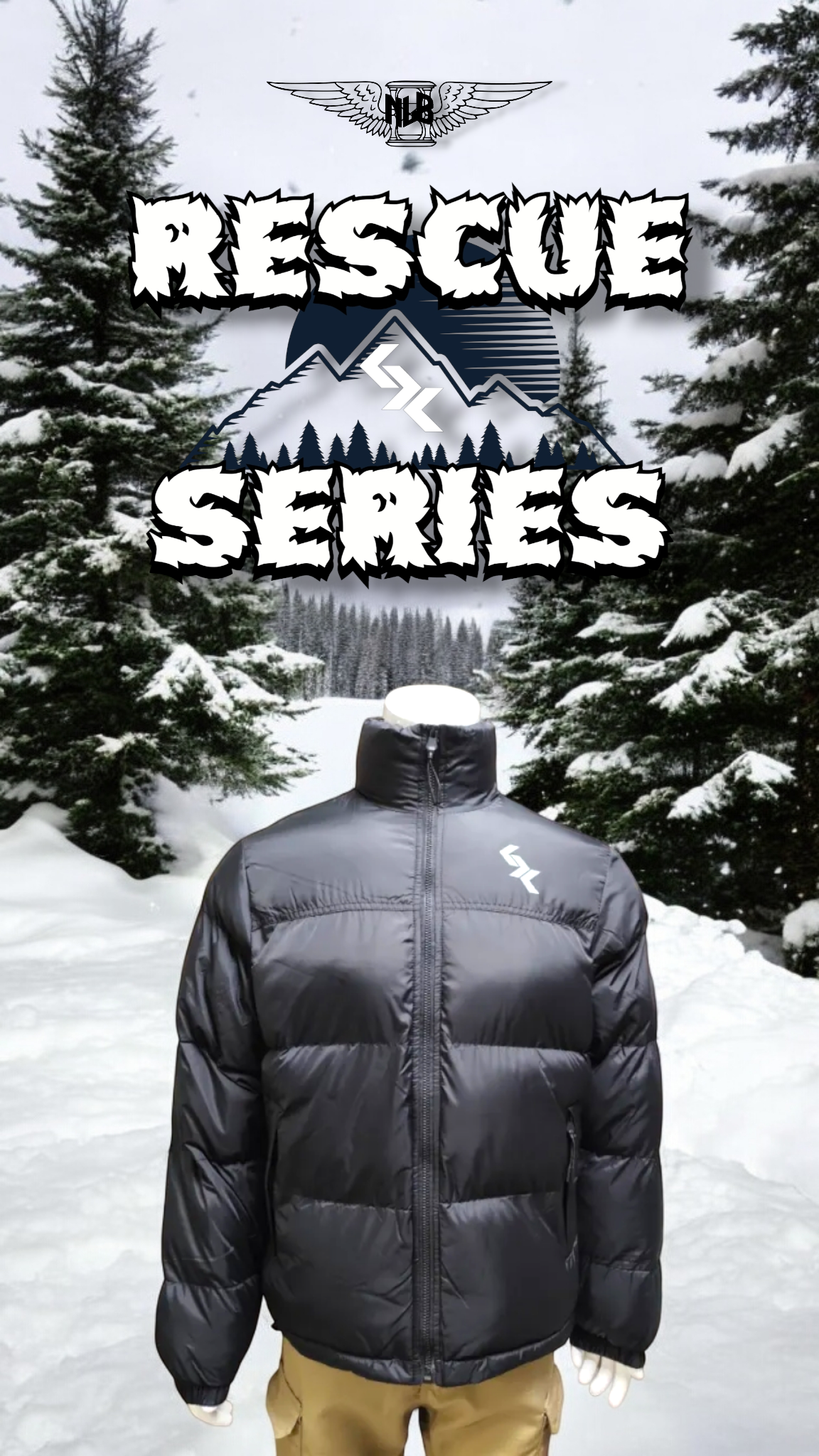 "Rescue Series" Puffer Winter Jacket by NLB VINTAGE NLB VINTAGE