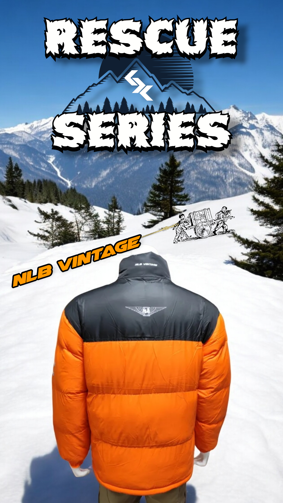 "Rescue Series" Puffer Winter Jacket by NLB VINTAGE NLB VINTAGE