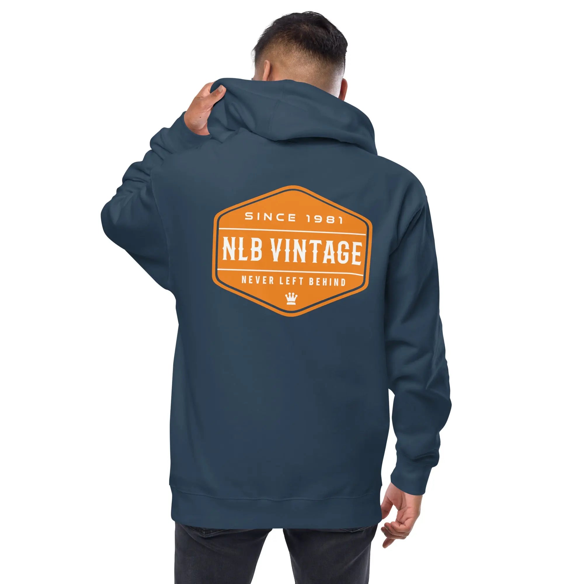 "NEVER LEFT BEHIND" Unisex fleece zip up hoodie by NLB VINTAGE NLB VINTAGE