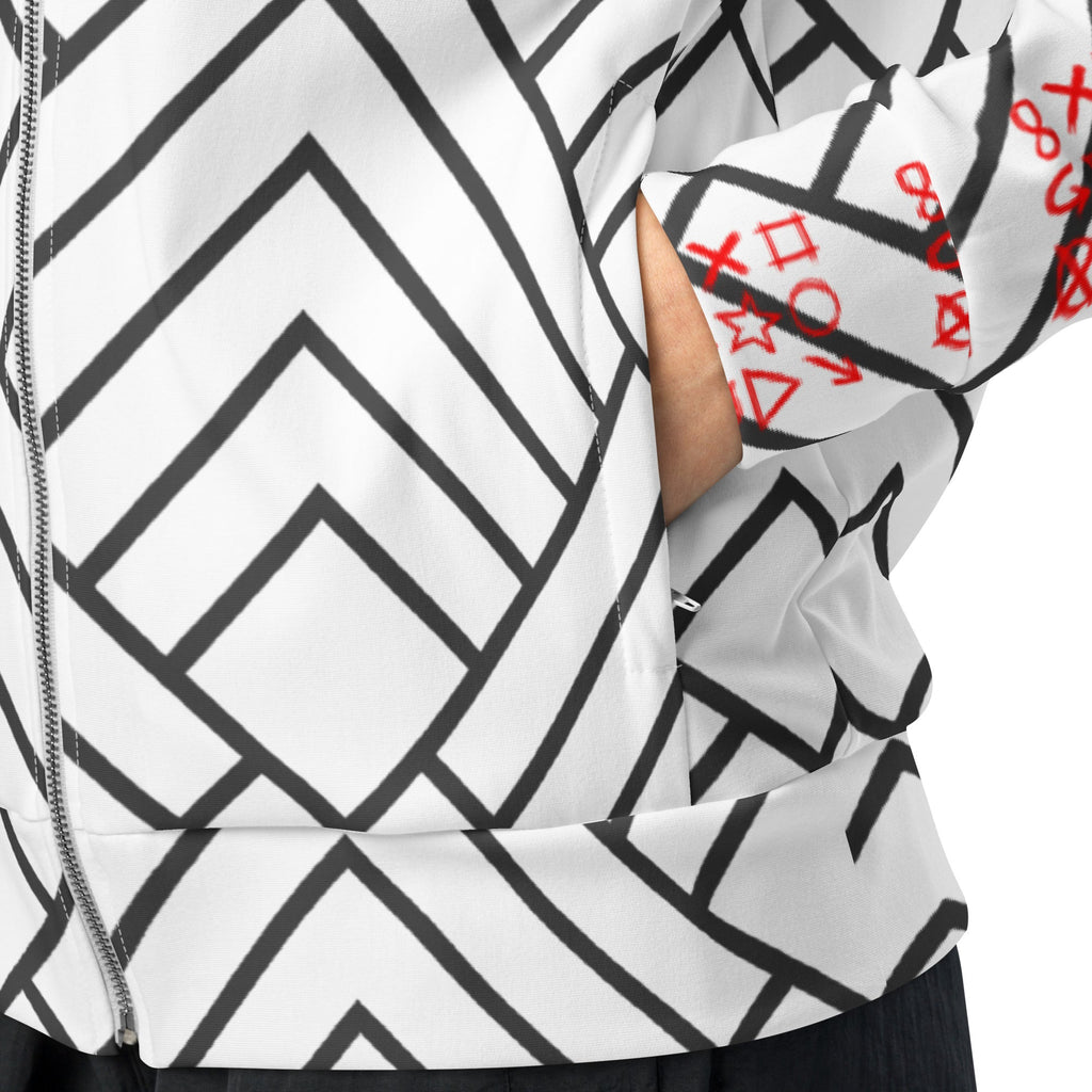 Unisex track jacket "AR-Whitë" by NLB VINTAGE NLB VINTAGE