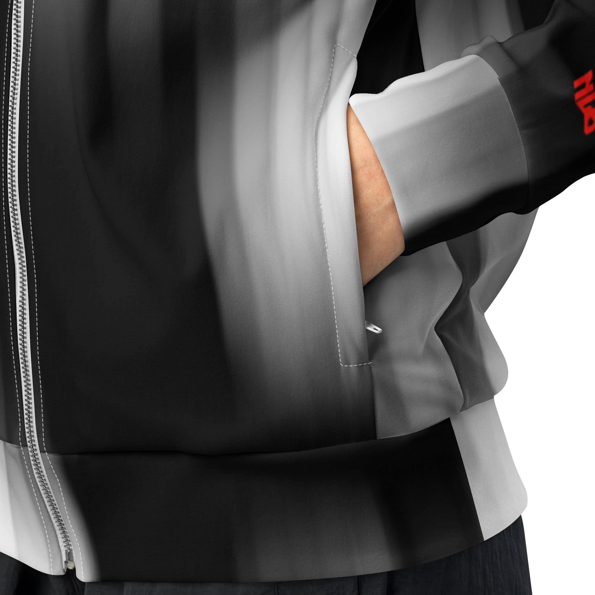 Unisex track jacket "AR-Whitë" by NLB VINTAGE NLB VINTAGE