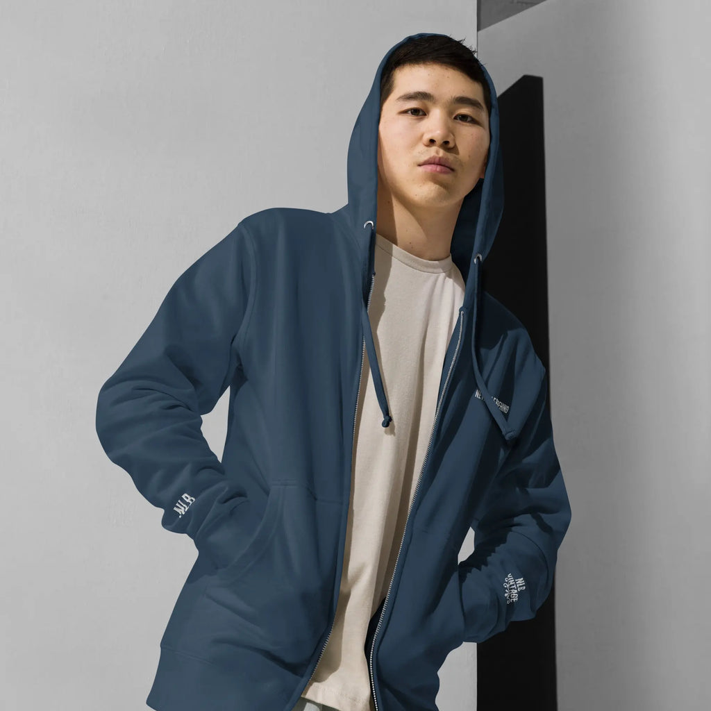 "NEVER LEFT BEHIND" Unisex fleece zip up hoodie by NLB VINTAGE NLB VINTAGE