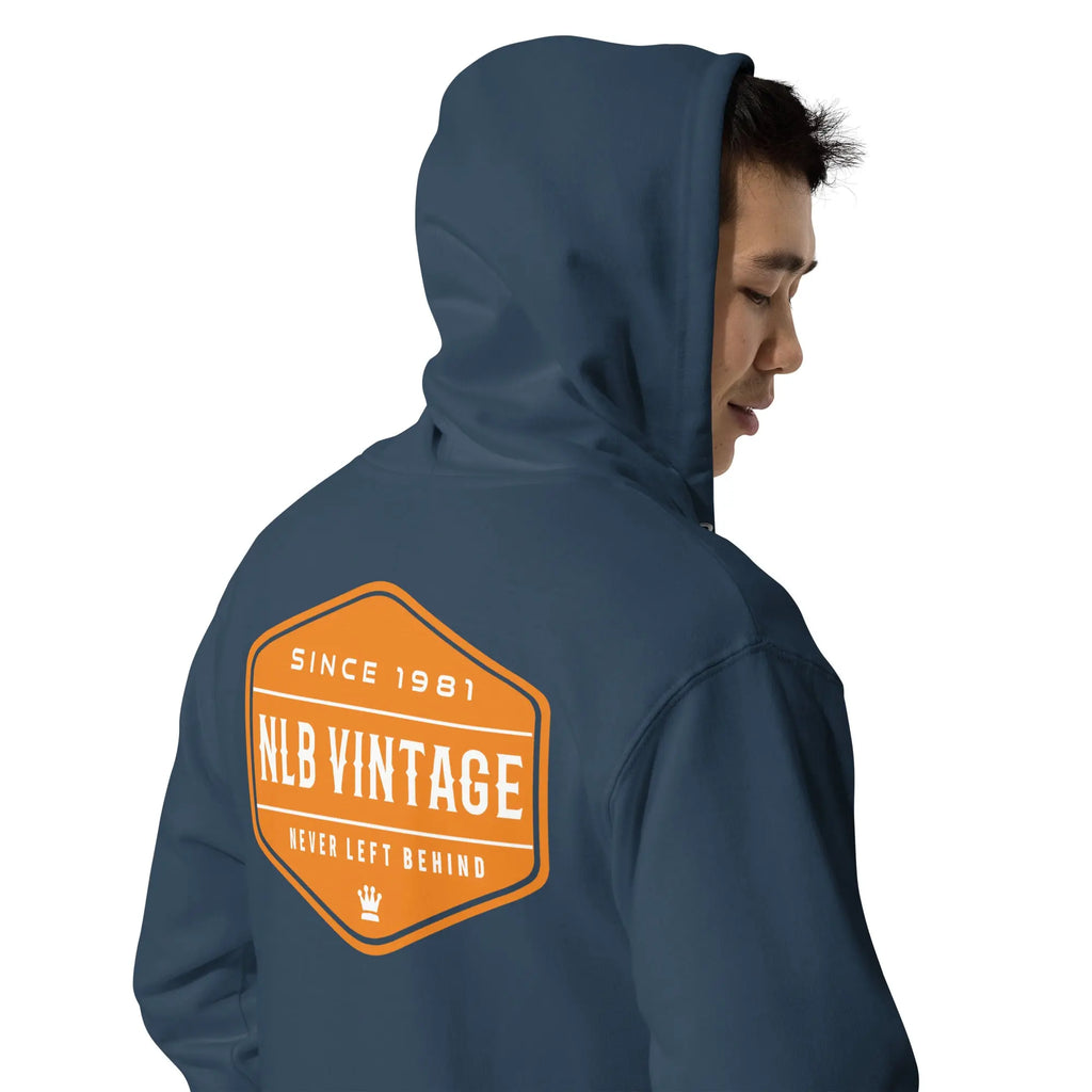 "NEVER LEFT BEHIND" Unisex fleece zip up hoodie by NLB VINTAGE NLB VINTAGE