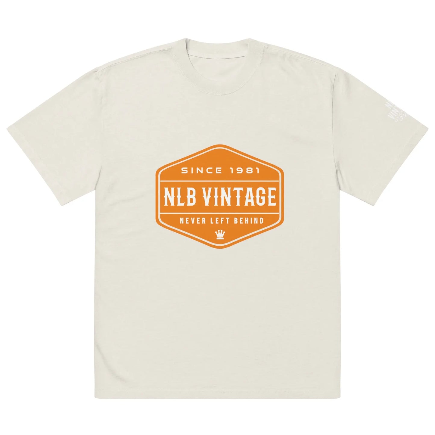 "NEVER LEFT BEHIND" Oversized faded t-shirt by NLB VINTAGE NLB VINTAGE