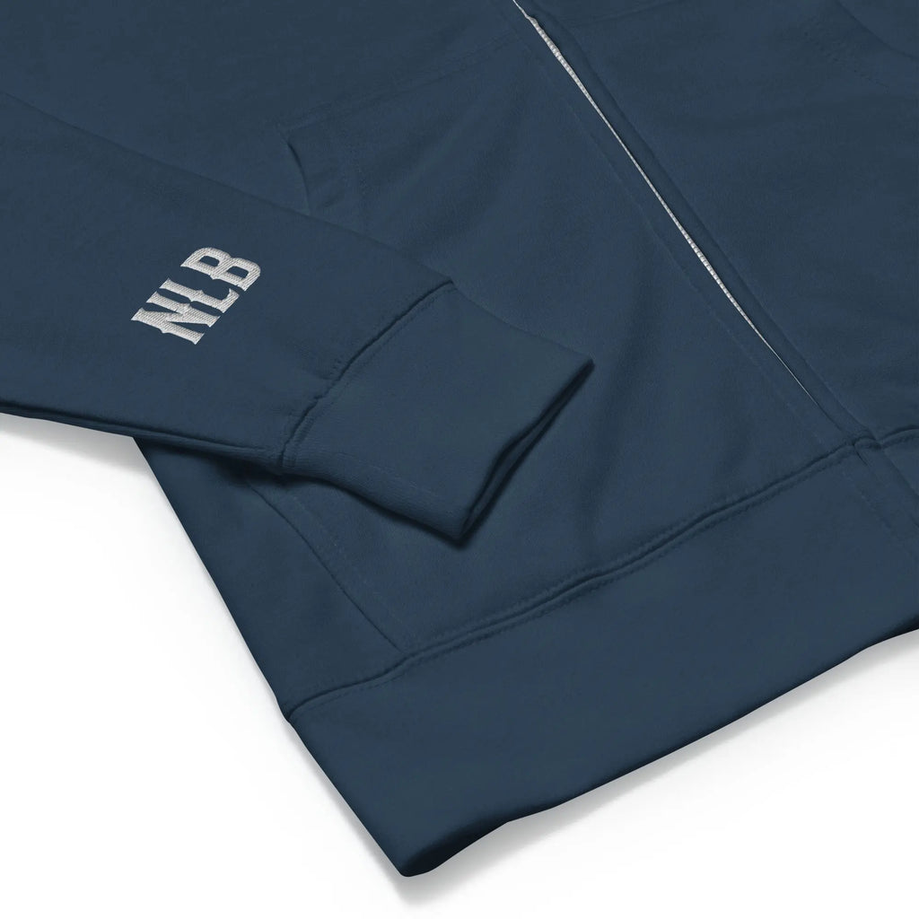 "NEVER LEFT BEHIND" Unisex fleece zip up hoodie by NLB VINTAGE NLB VINTAGE